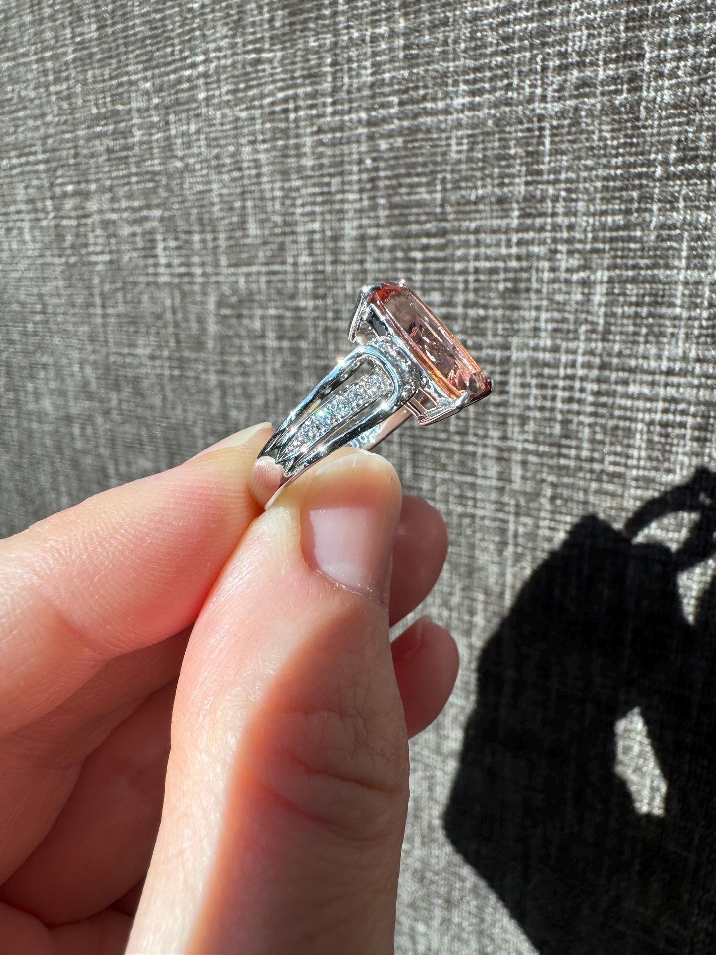 Beautiful Solid Platinum 2.62 Carat Natural Topaz and Diamond Ring
