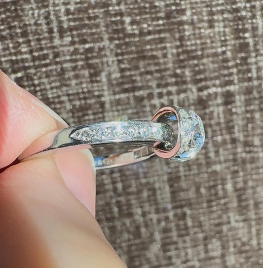 Tiffany & Co. Platinum Diamond Engagement Ring .44ct F VS2 Certified