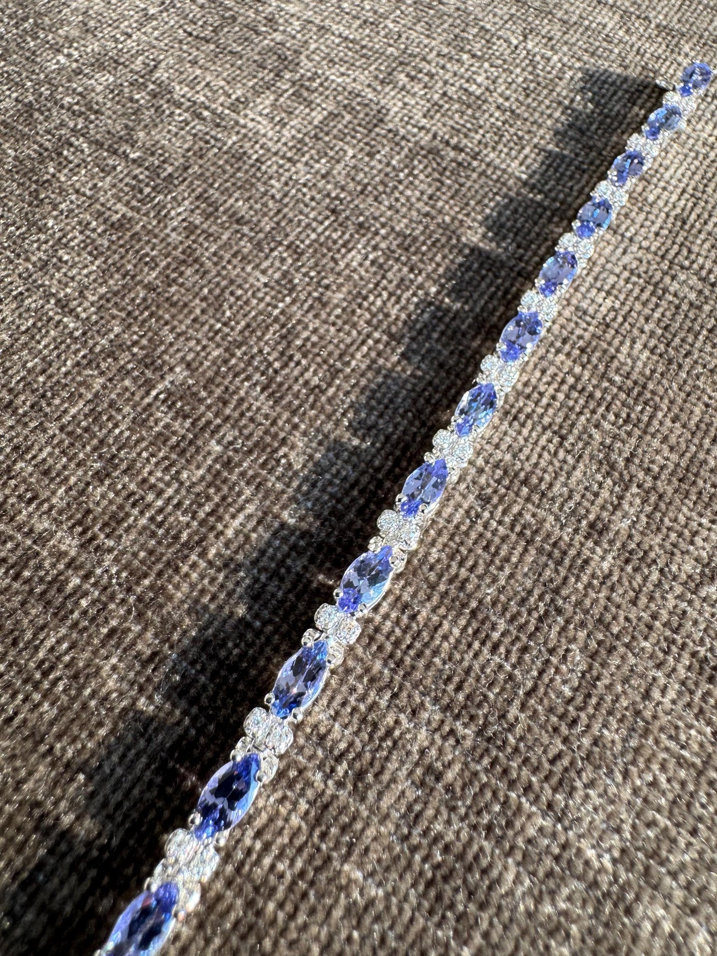 Le Vian Tanzanite & Diamond Tennis Bracelet: 14k White Gold Heirloom