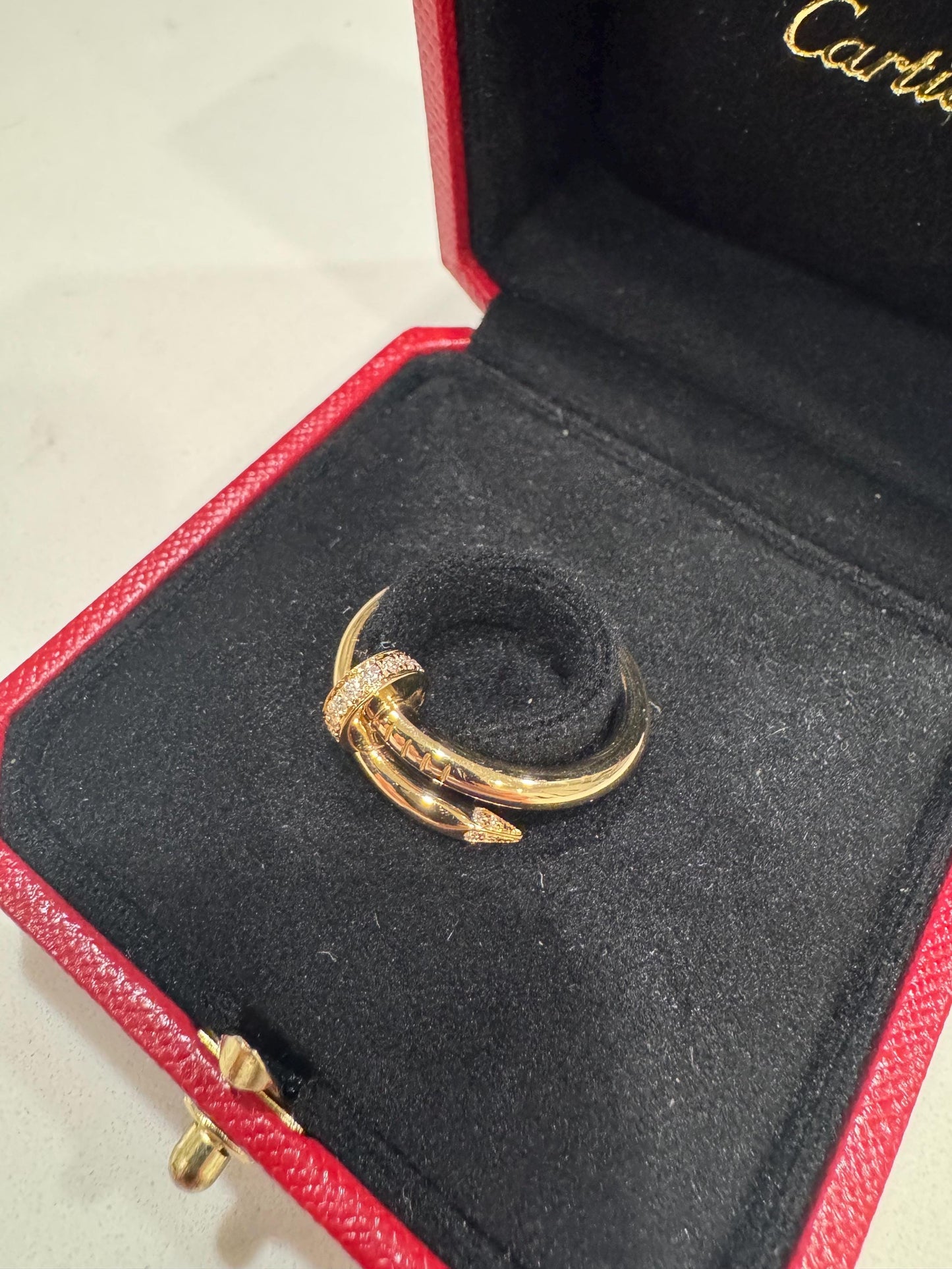 Authentic Cartier Juste Un Clou Diamond Ring | 18k Yellow Gold