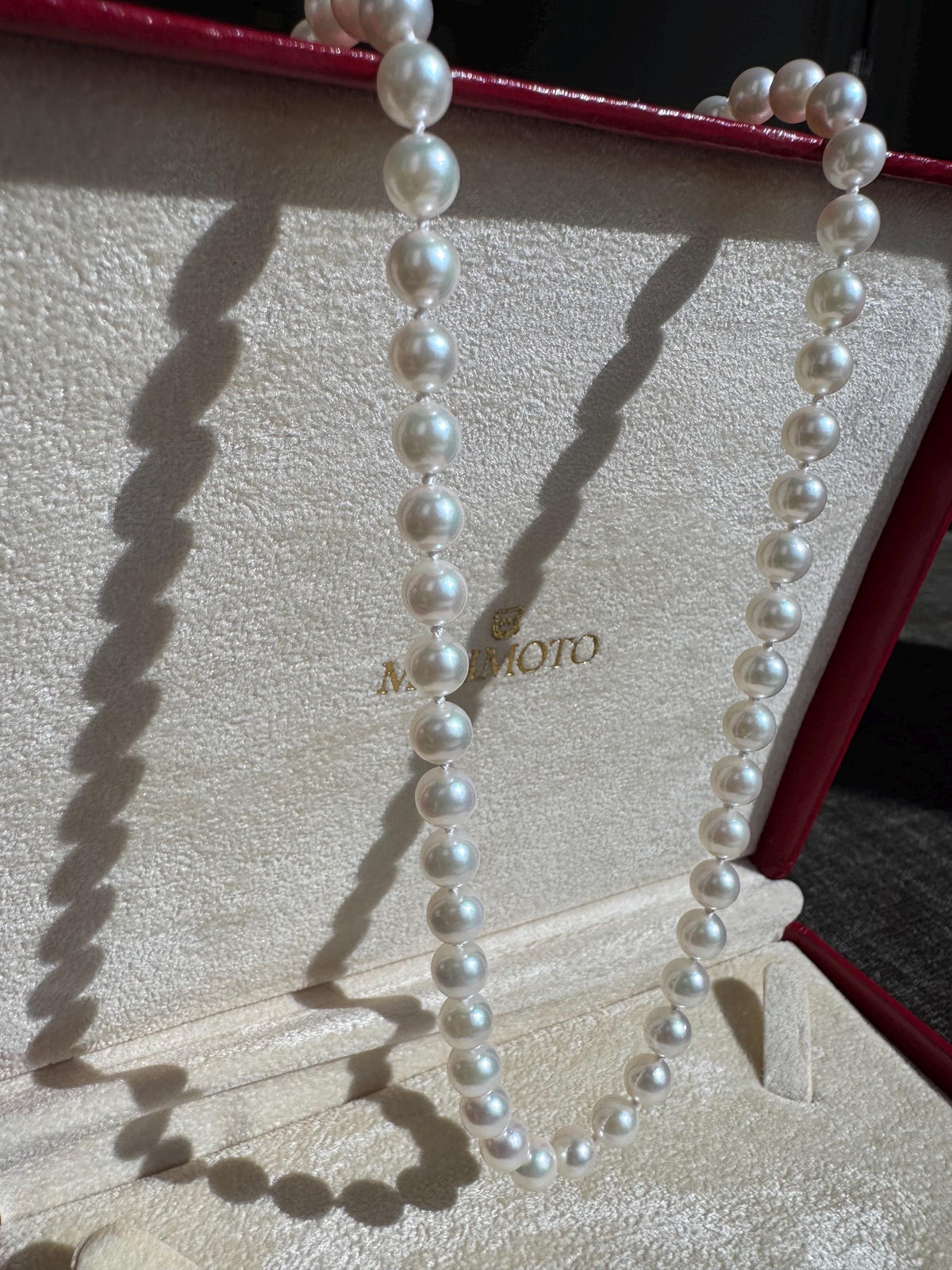 Mikimoto 18K White Gold Akoya Cultured Pearl Necklace 6-6.5mm, 24 inches