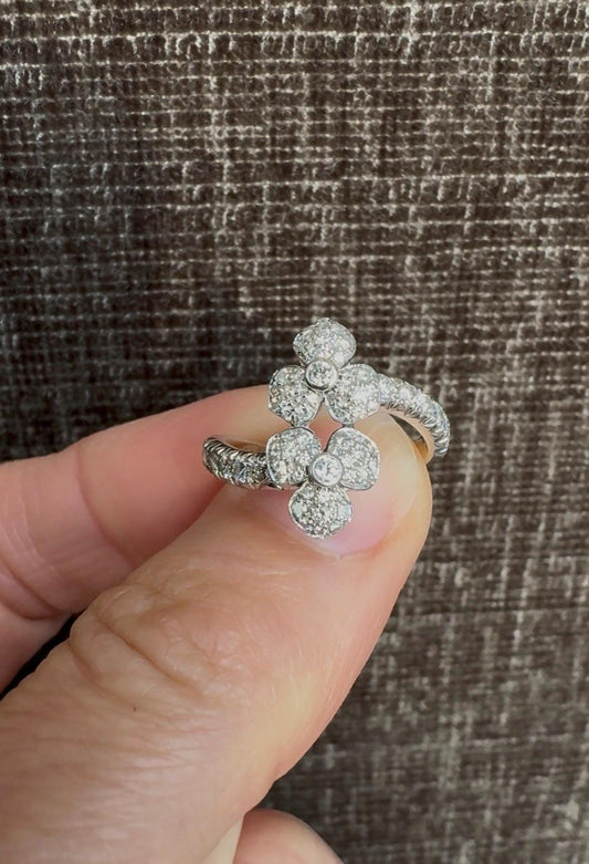 Vintage Tiffany & Co. Petal Diamond Ring in Platinum
