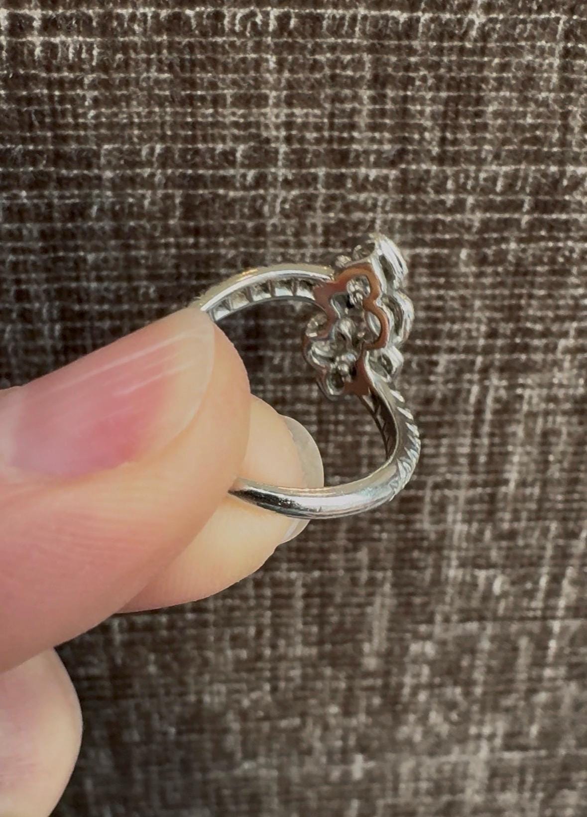 Vintage Tiffany & Co. Petal Diamond Ring in Platinum