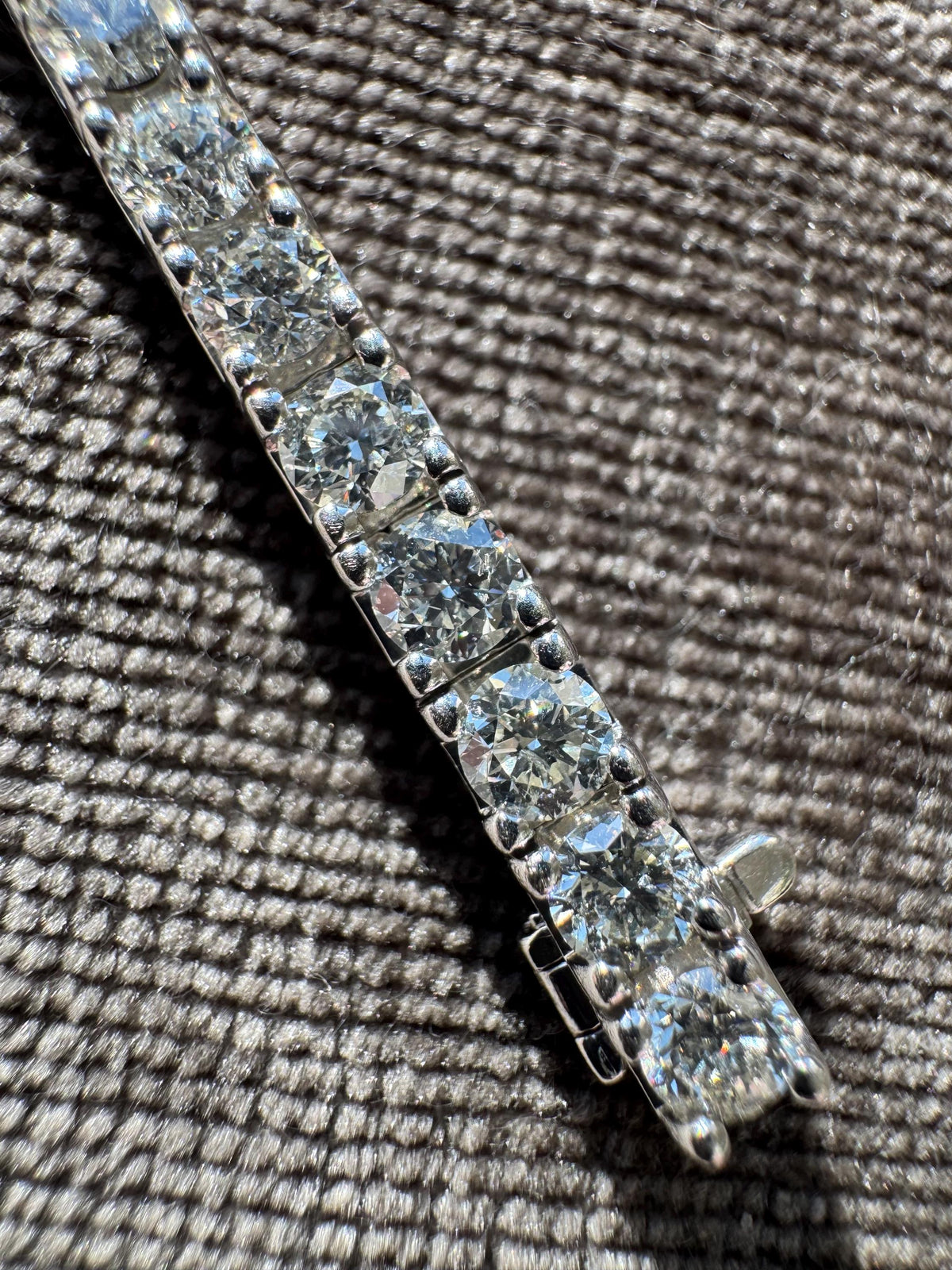 10 CTW Natural Diamond 14KWhite Gold Estate Diamond Tennis Bracelet