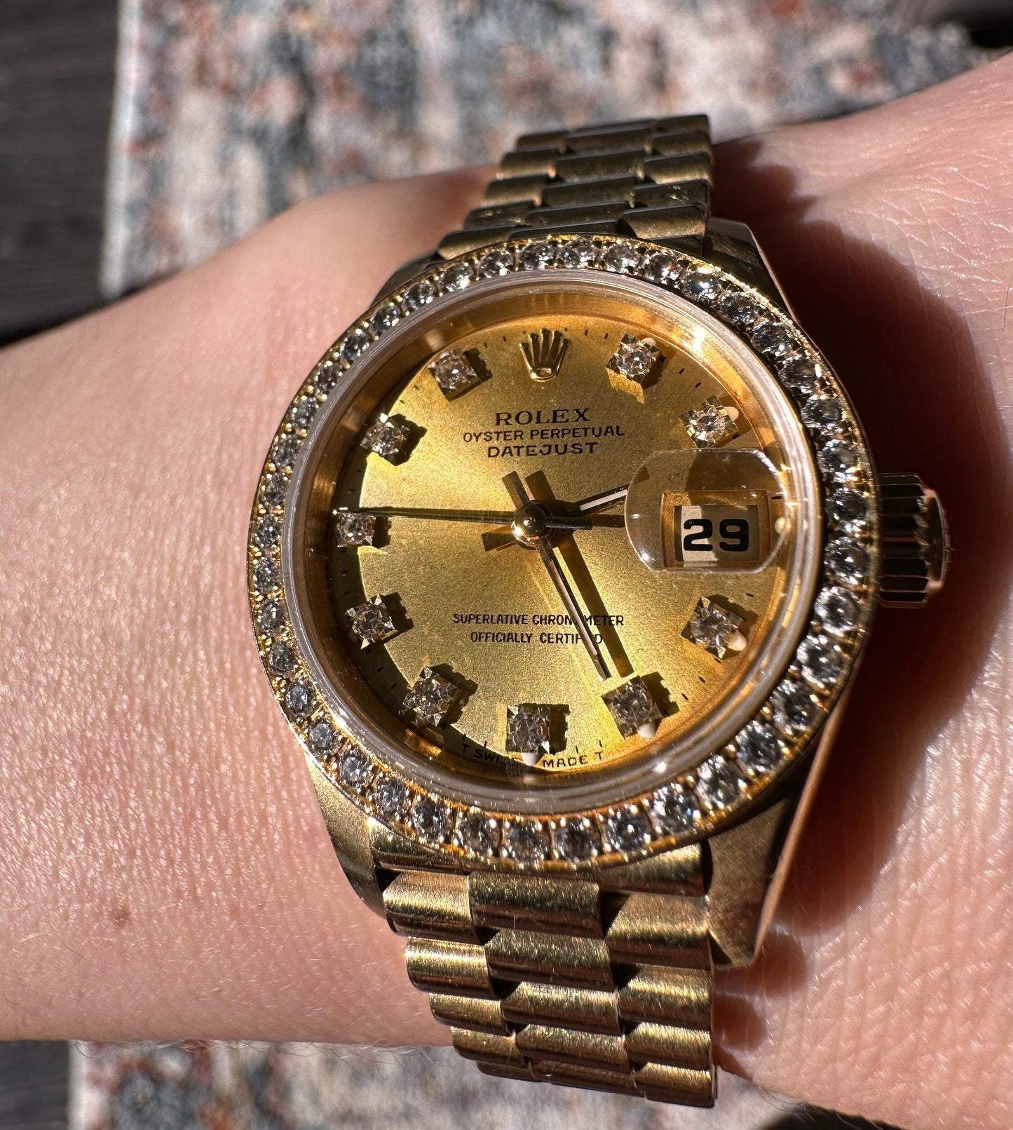 Vintage Rolex Presidential Watch - Women's 18k Solid Yellow Gold - Authentic Swiss Luxury