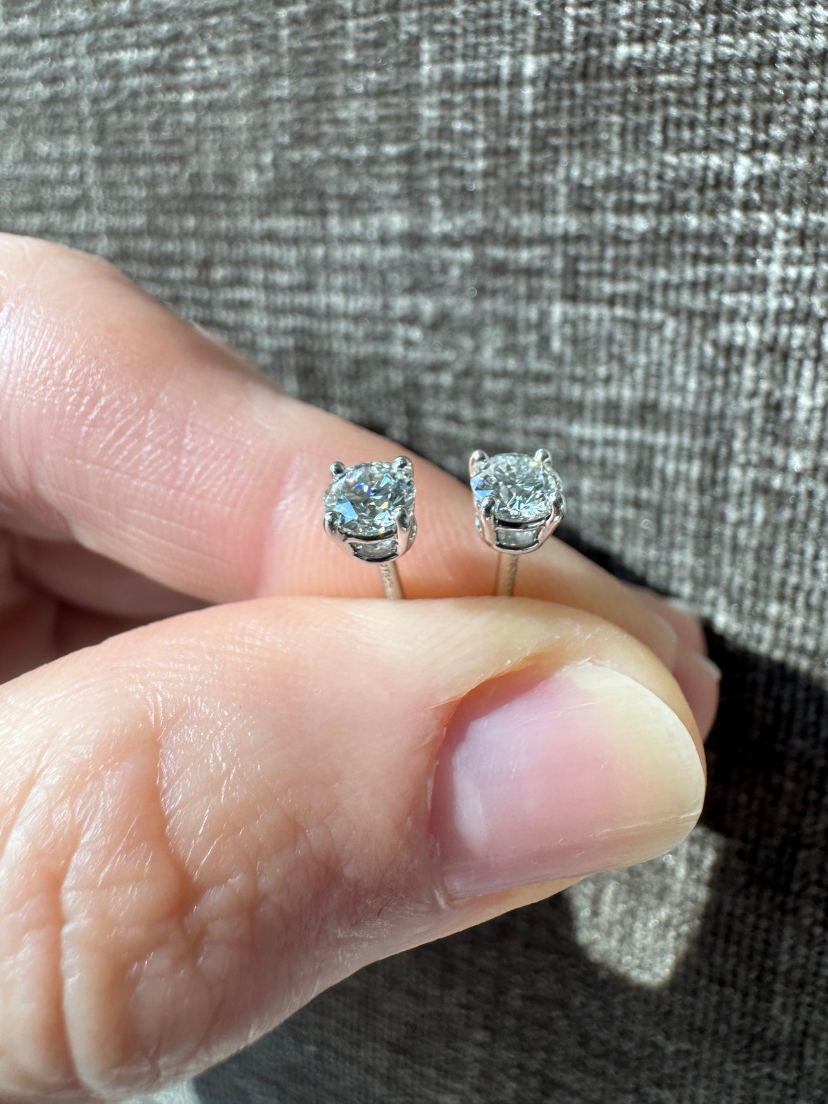 Tiffany & Co. 0.60 CTW Diamond Stud Earrings | H VVS1 VVS2 | Platinum PT950 | Tiffany Diamond Certificates & Box
