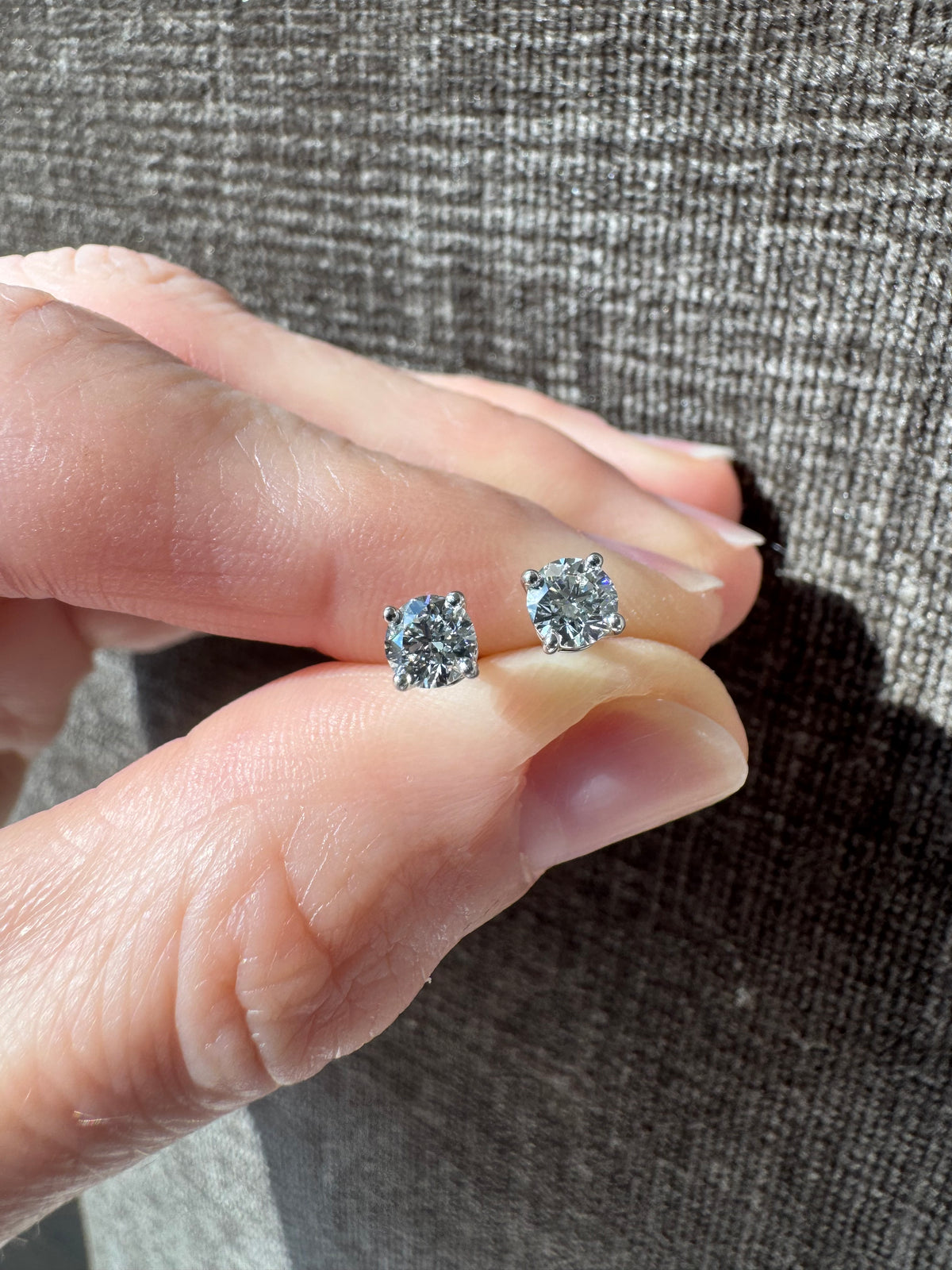 Tiffany & Co. 0.60 CTW Diamond Stud Earrings | H VVS1 VVS2 | Platinum PT950 | Tiffany Diamond Certificates & Box