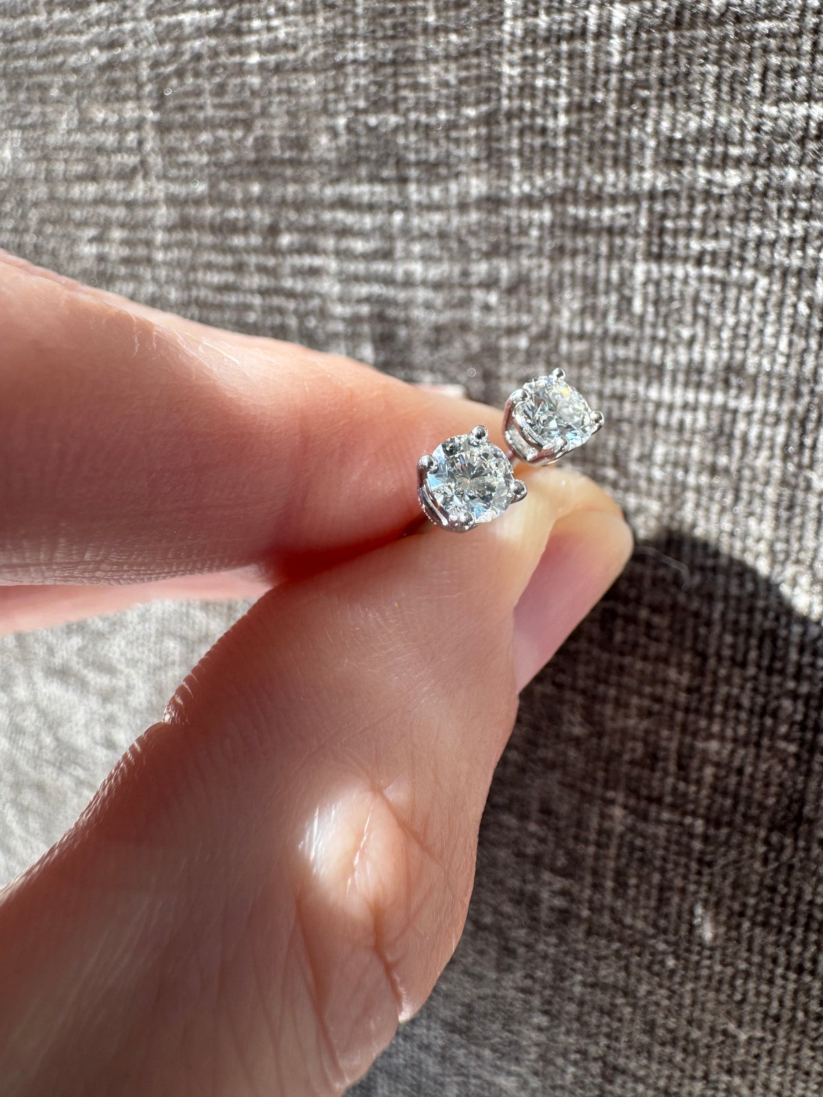 Tiffany & Co. 0.60 CTW Diamond Stud Earrings | H VVS1 VVS2 | Platinum PT950 | Tiffany Diamond Certificates & Box