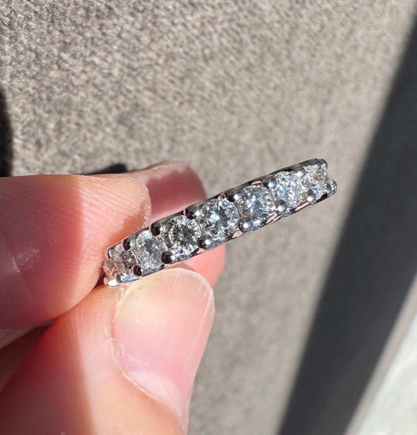 Beautiful Solid 14K Yellow Gold 2.05 CTW Natural Diamond Eternity/Wedding Band