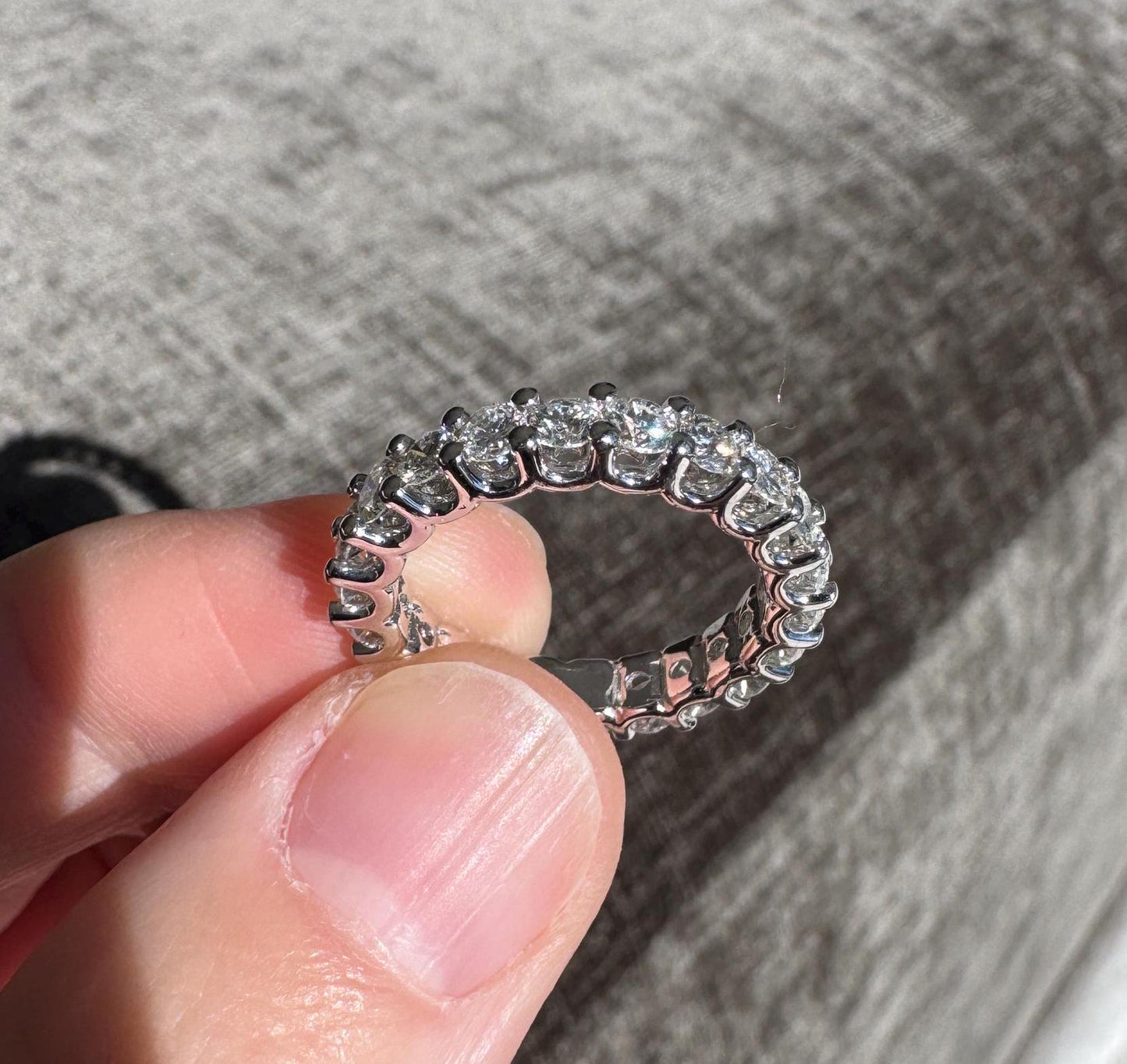 Beautiful Solid 14K Yellow Gold 2.05 CTW Natural Diamond Eternity/Wedding Band