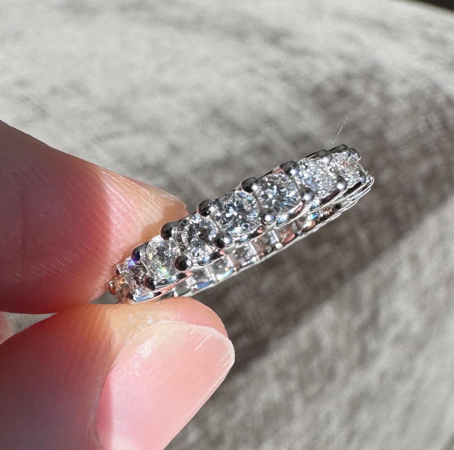 Beautiful Solid 14K Yellow Gold 2.05 CTW Natural Diamond Eternity/Wedding Band