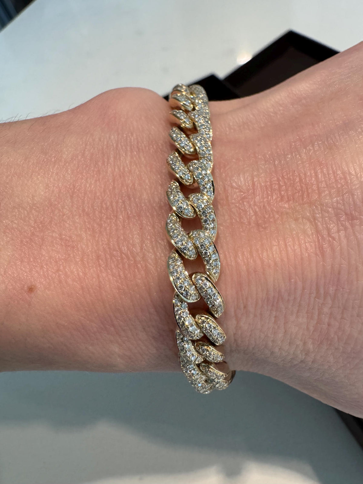 Sydney Evans Diamond & Pave Solid 14k Yellow Gold Bracelet