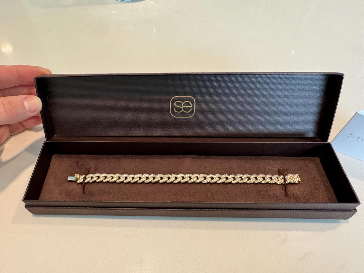 Sydney Evans Diamond & Pave Solid 14k Yellow Gold Bracelet