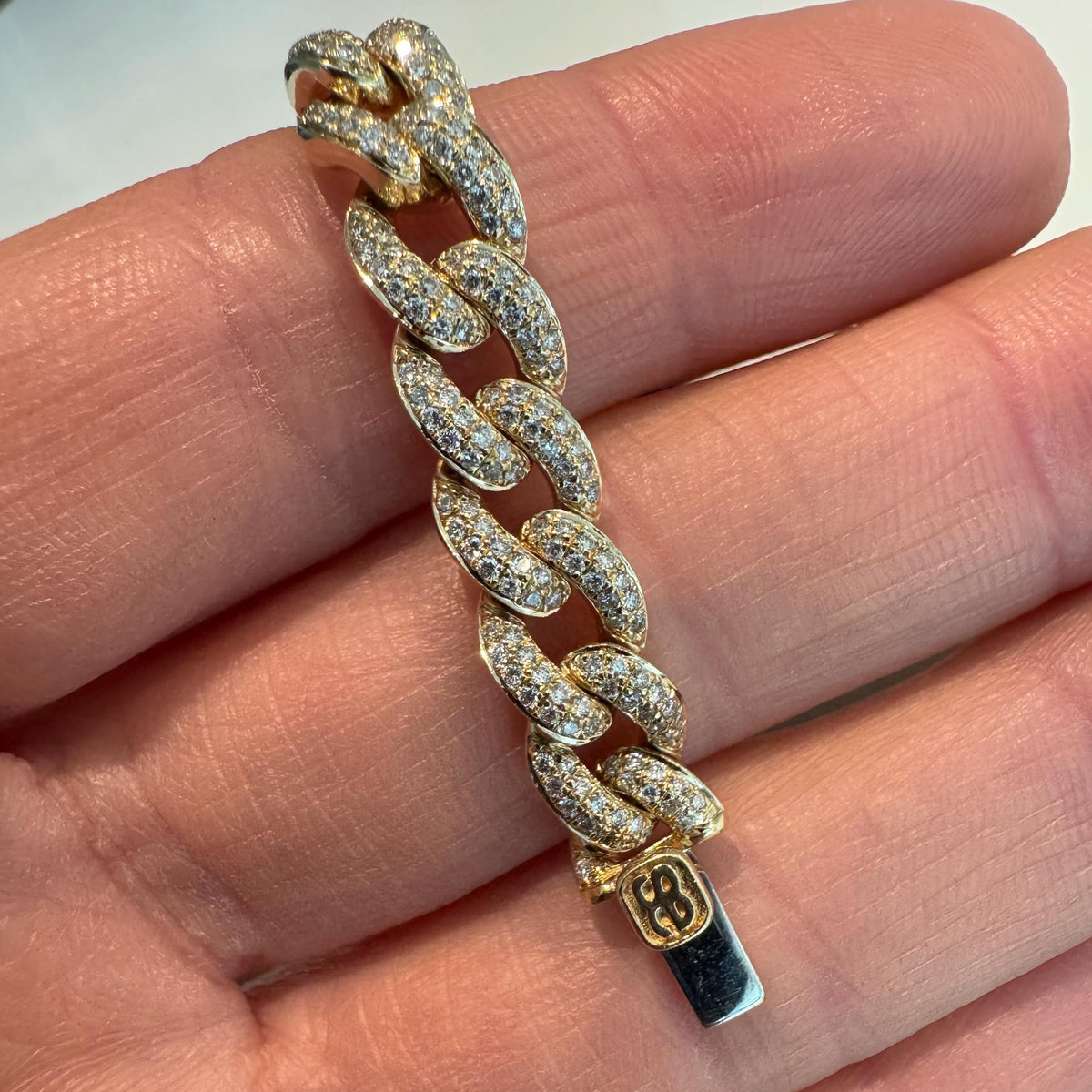 Sydney Evans Diamond & Pave Solid 14k Yellow Gold Bracelet