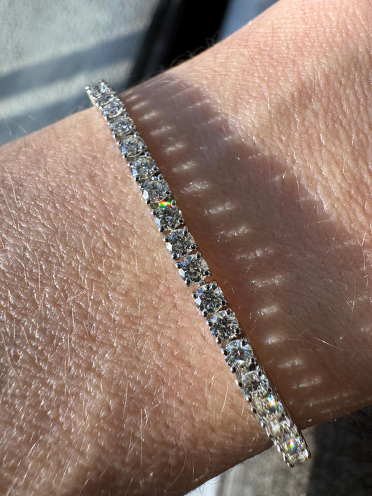 Platinum 4.26ctw Diamond Tennis Bracelet Color G-H & Clarity VS1-VS2 – 7.25”