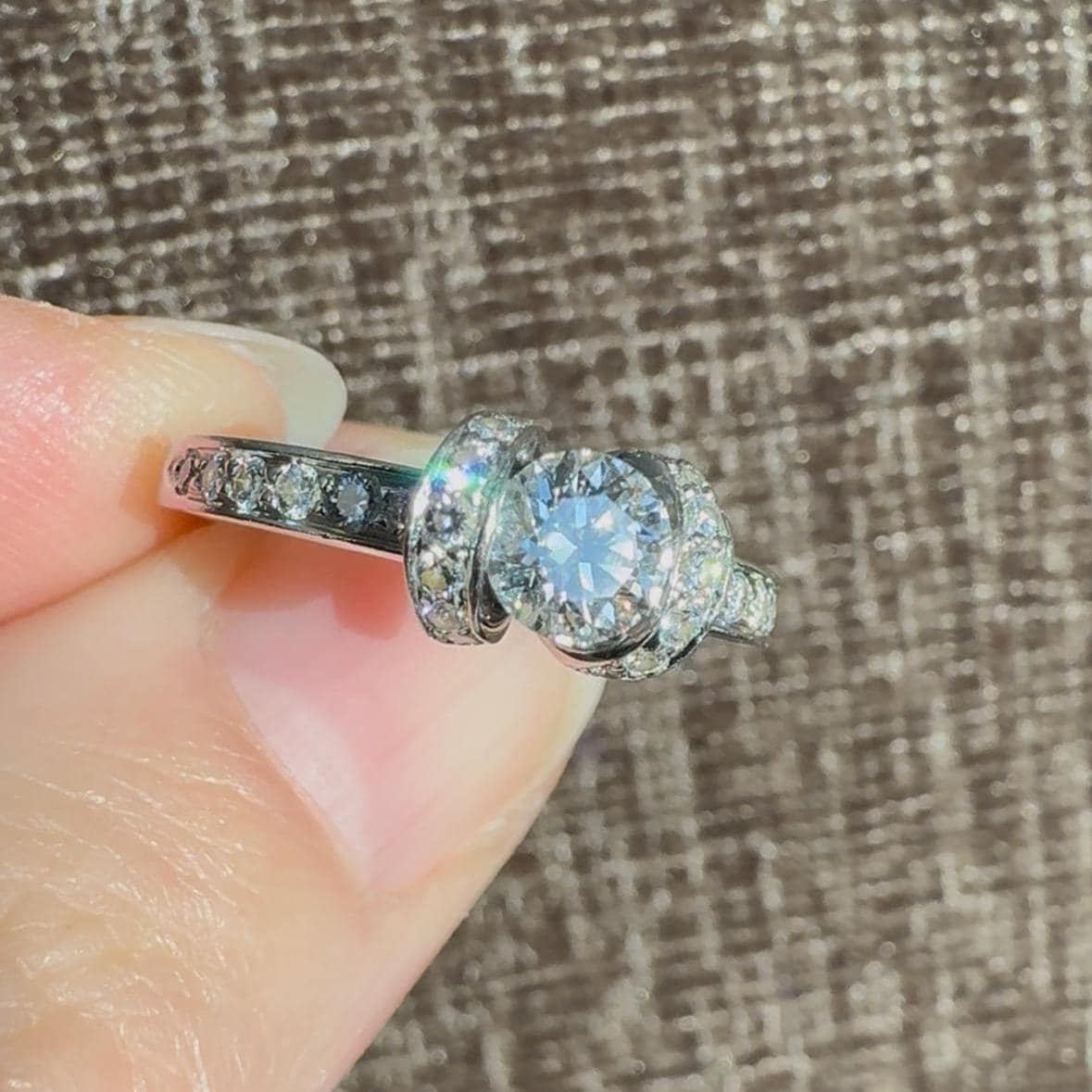 Tiffany & Co. Platinum Diamond Engagement Ring .44ct F VS2 Certified