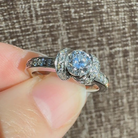 Tiffany & Co. Platinum Diamond Engagement Ring .44ct F VS2 Certified