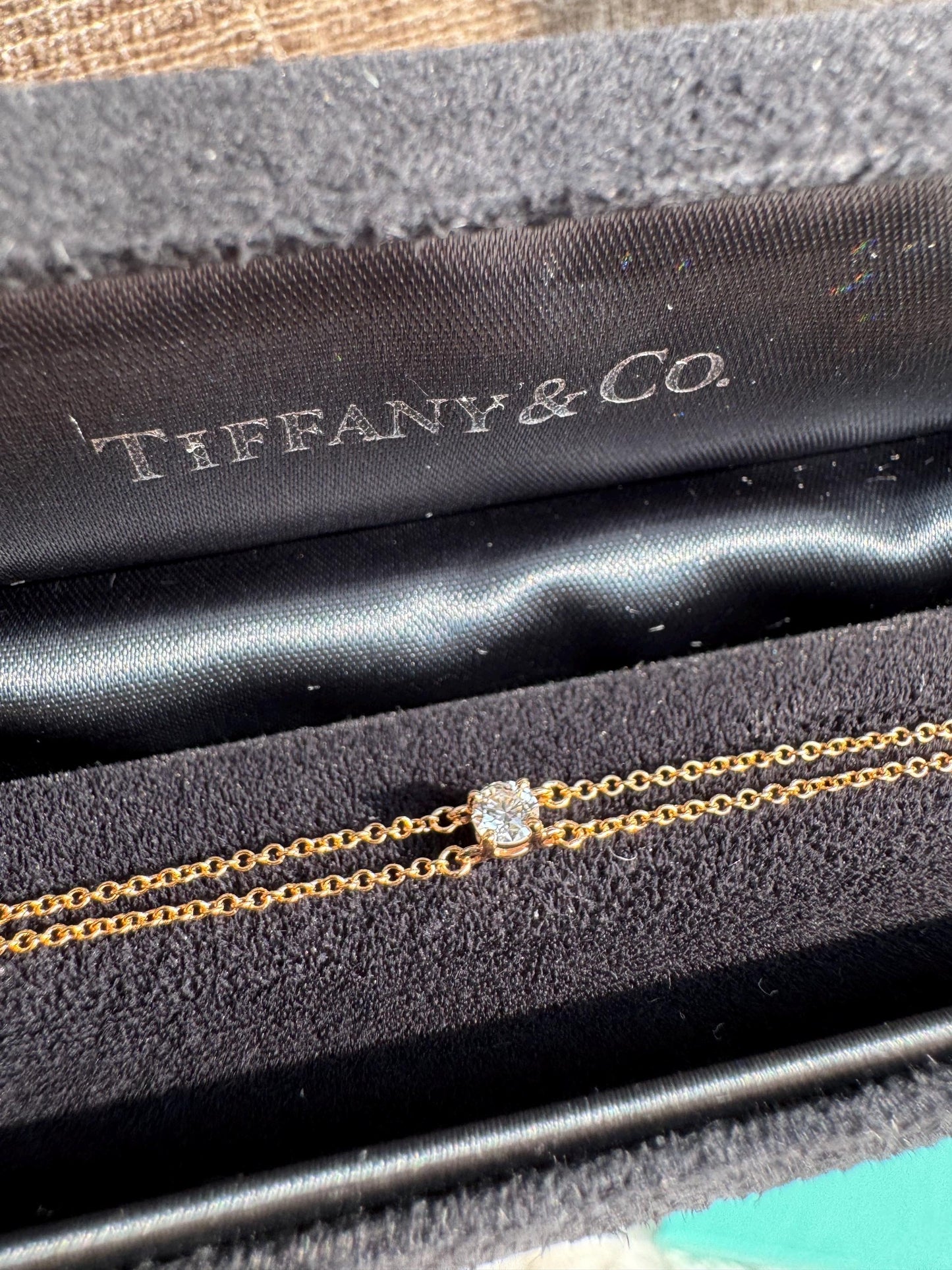 Tiffany & Co. 18K Rose Gold Solitaire Diamond Bracelet – 0.18 CTW