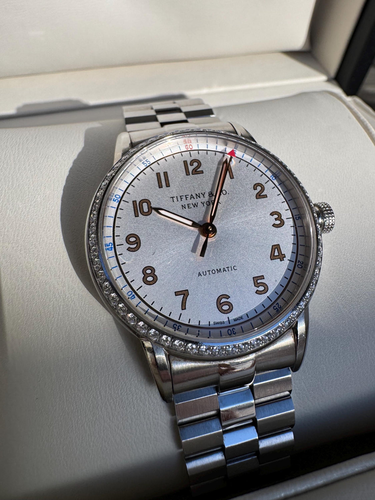 Authentic Tiffany & Co Diamond Bezel Watch