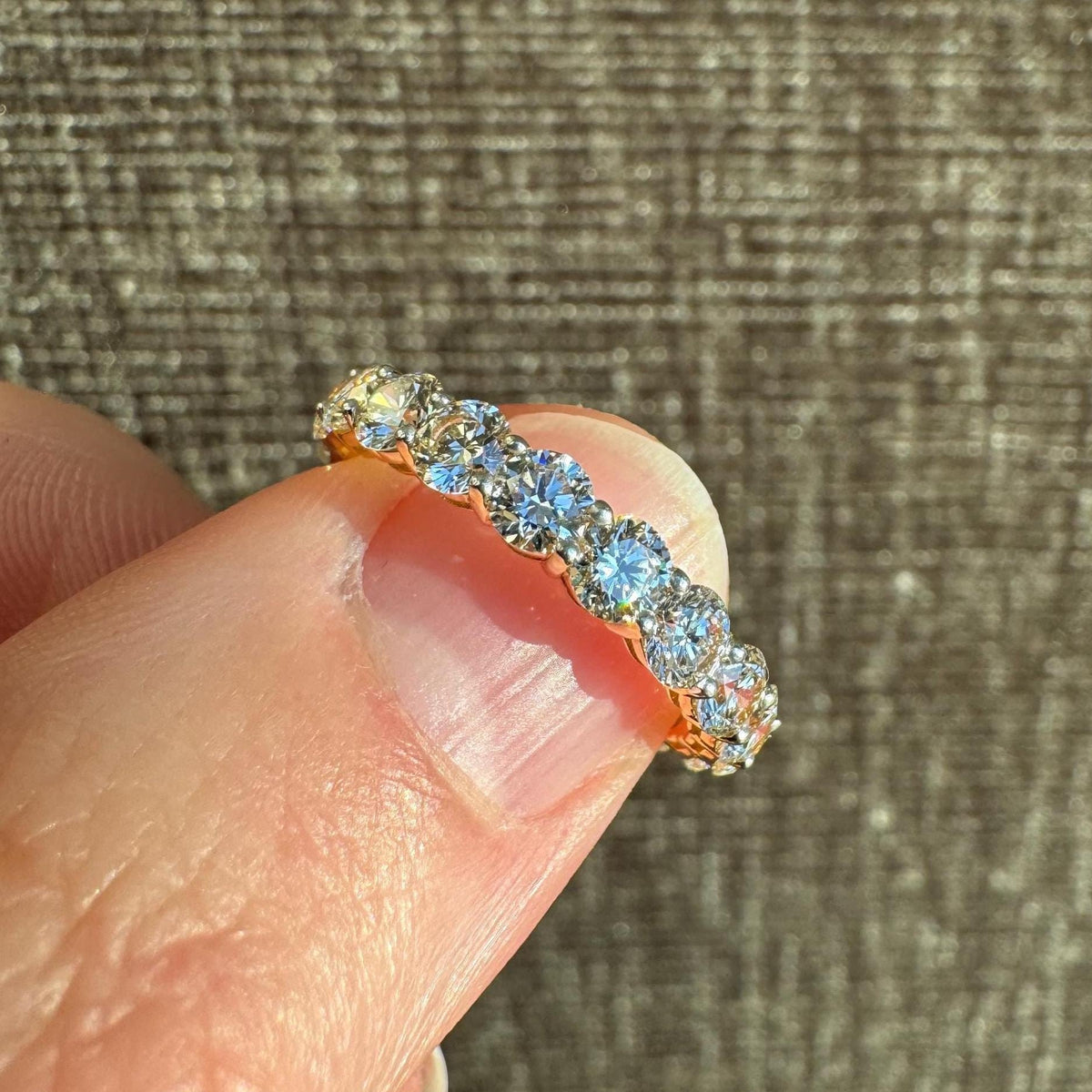 18k Yellow Gold 2.77ct Diamond Eternity Band