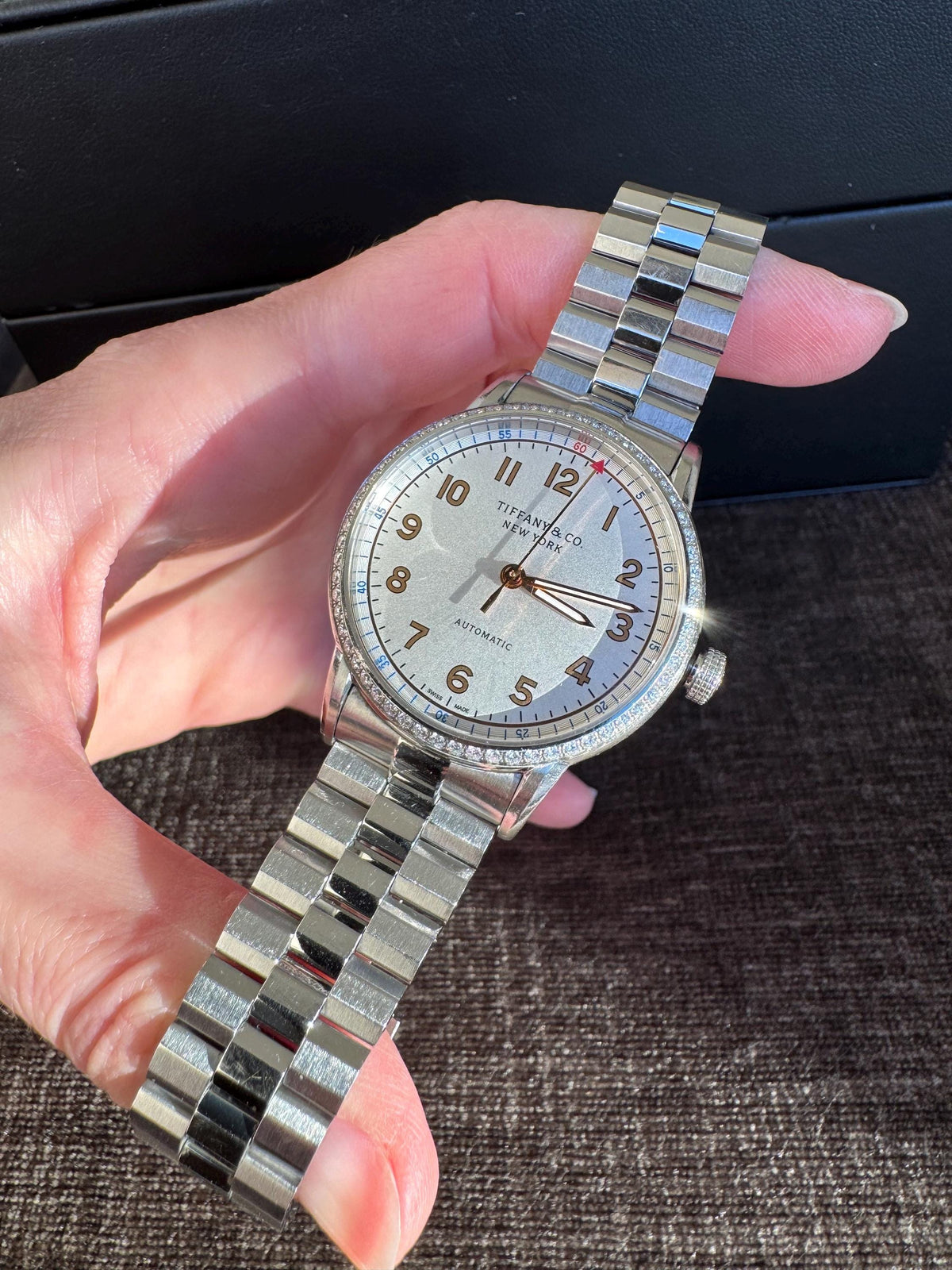 Authentic Tiffany & Co Diamond Bezel Watch