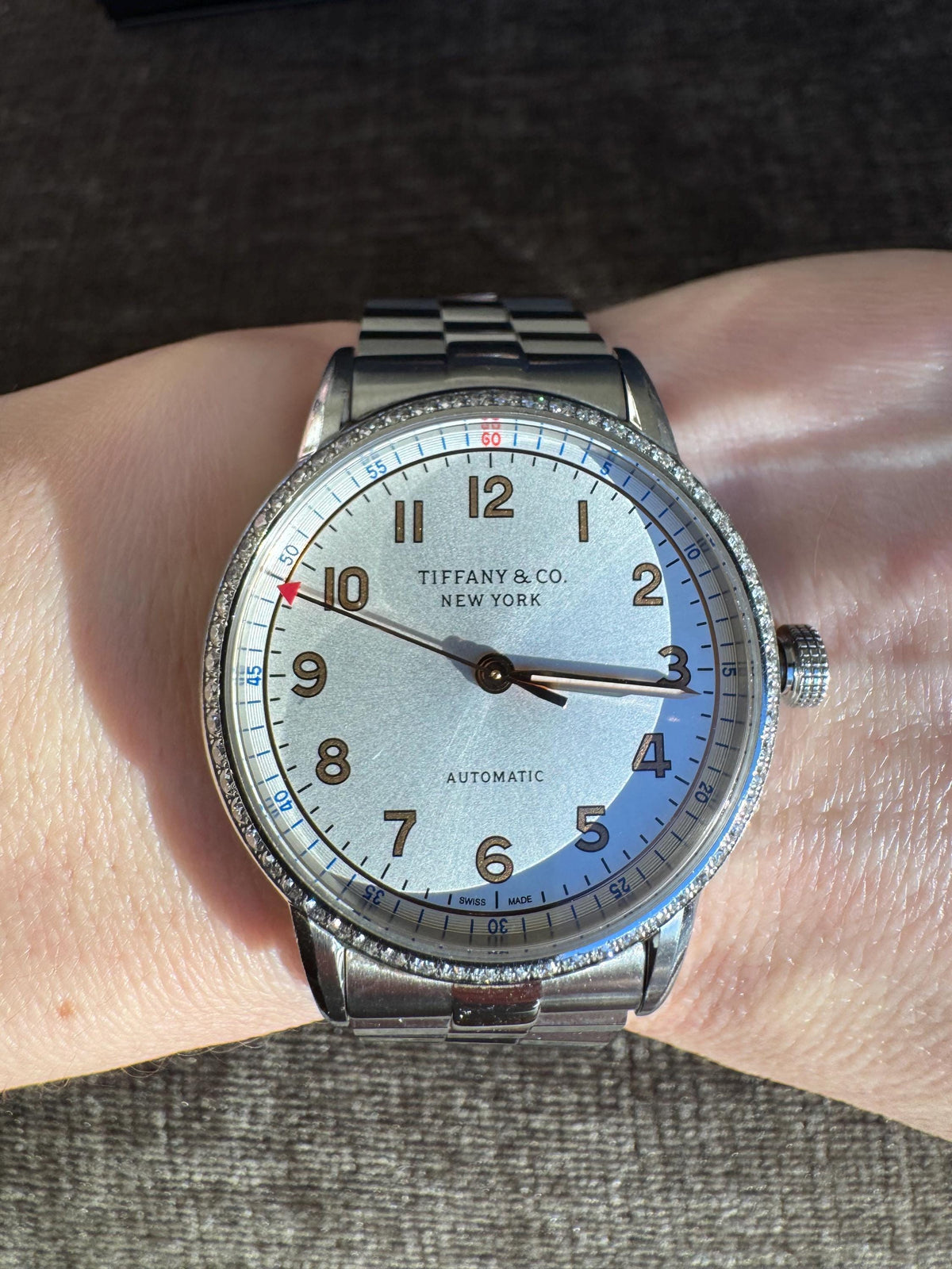 Authentic Tiffany & Co Diamond Bezel Watch