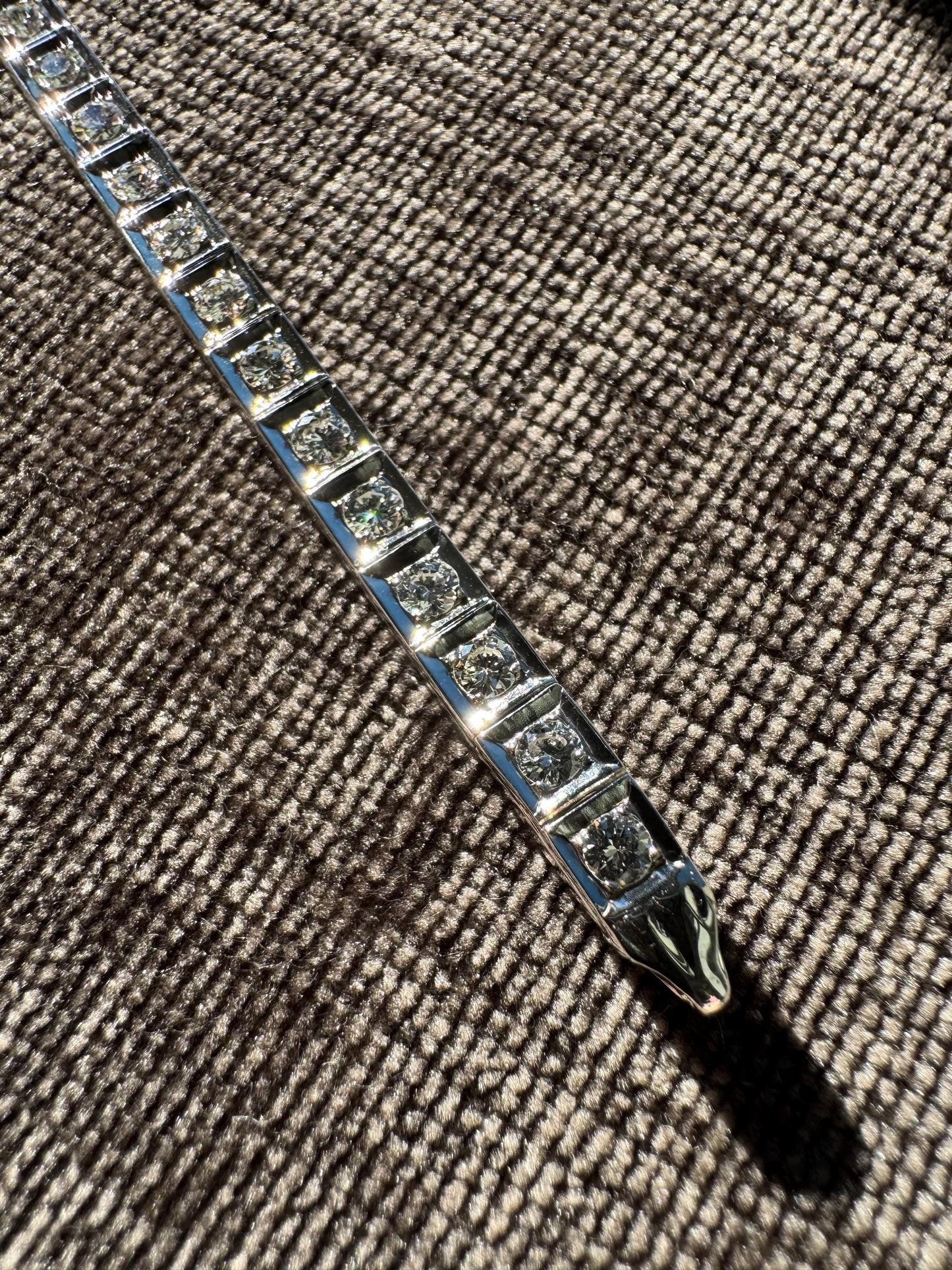 14k White Gold Diamond Bracelet | 3.2ctw H-VS1 | 14.8g | Vintage Estate Tennis Bracelet