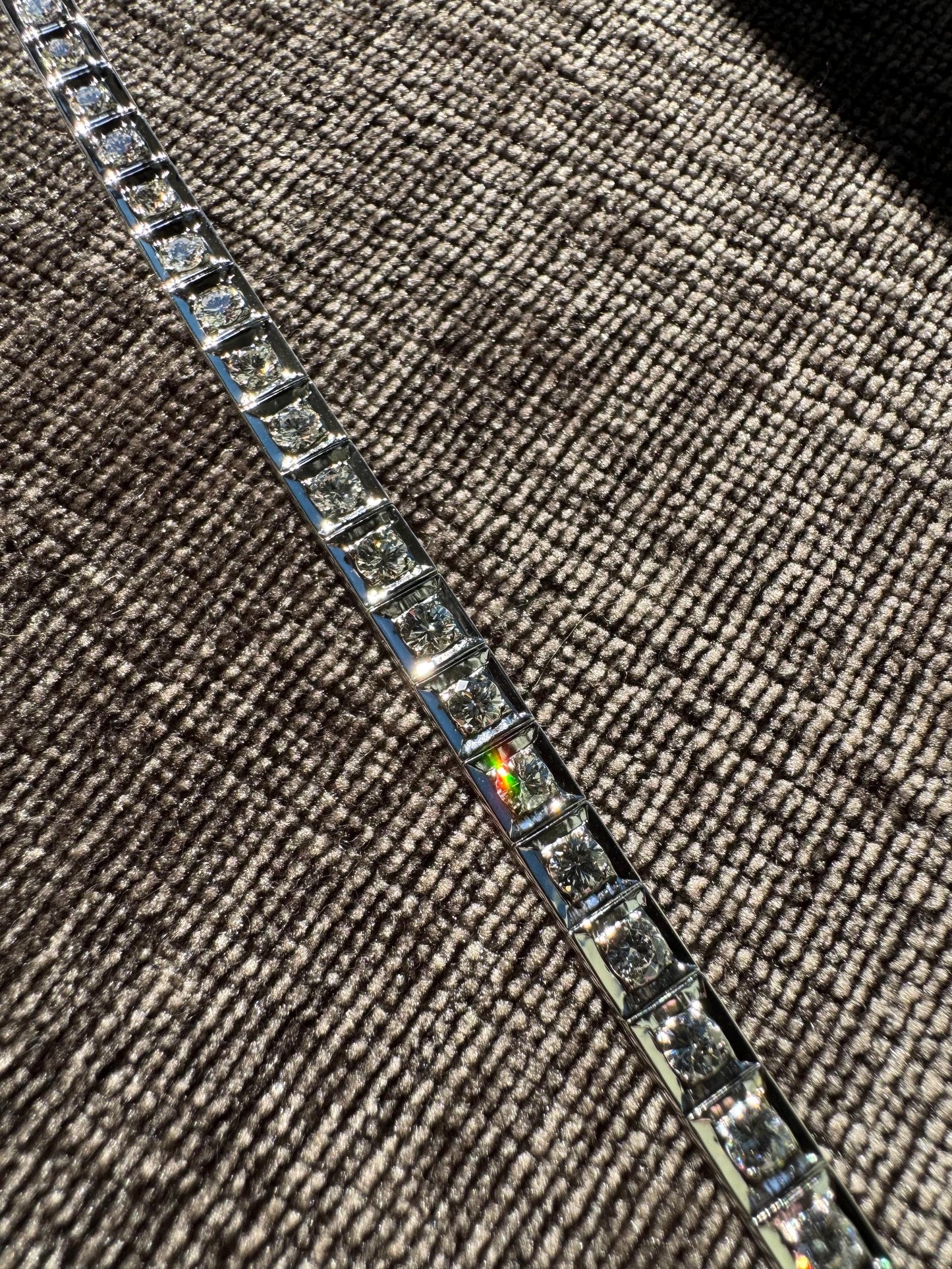 14k White Gold Diamond Bracelet | 3.2ctw H-VS1 | 14.8g | Vintage Estate Tennis Bracelet