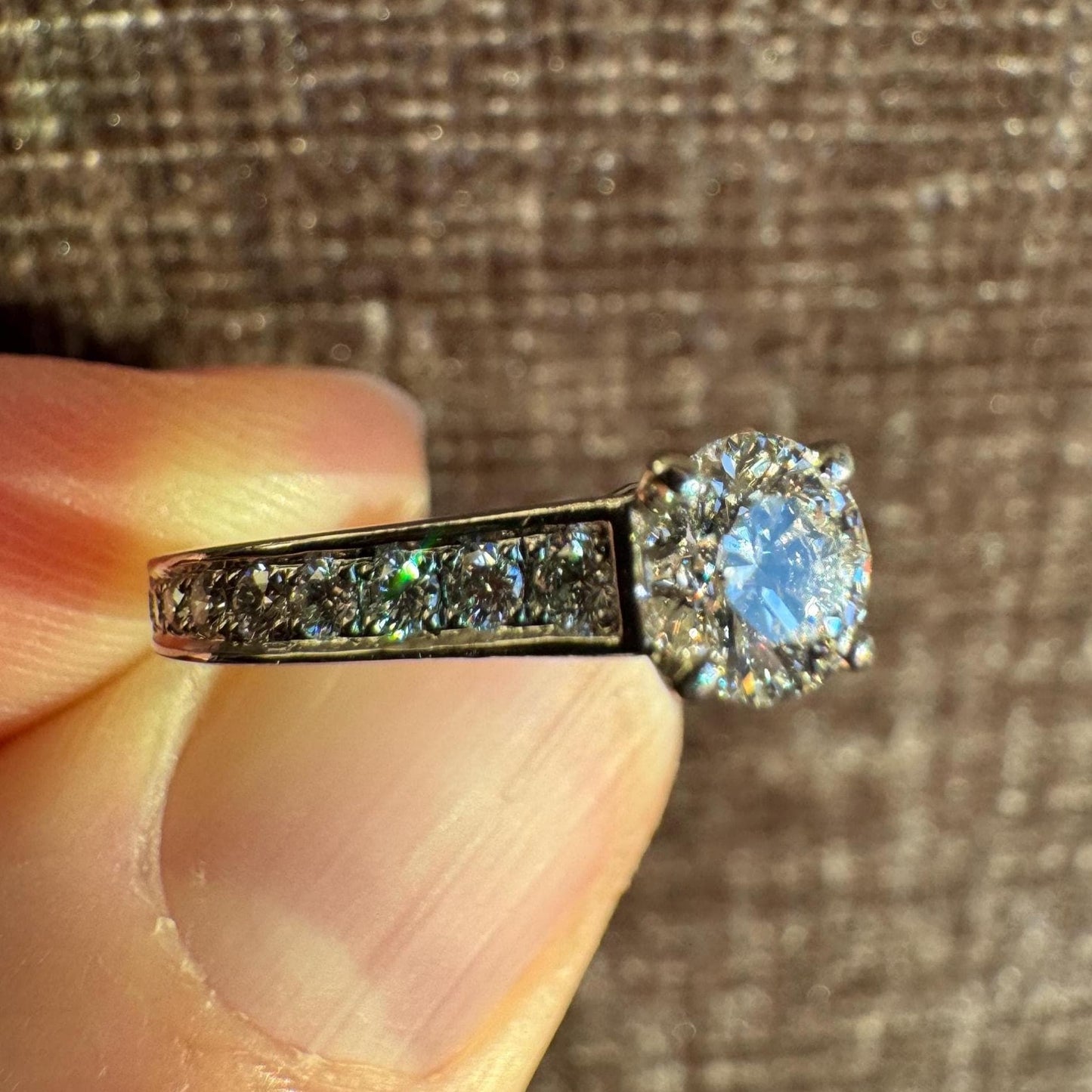 Authentic Cartier 18k White Gold Diamond Ring (All Certs Included)