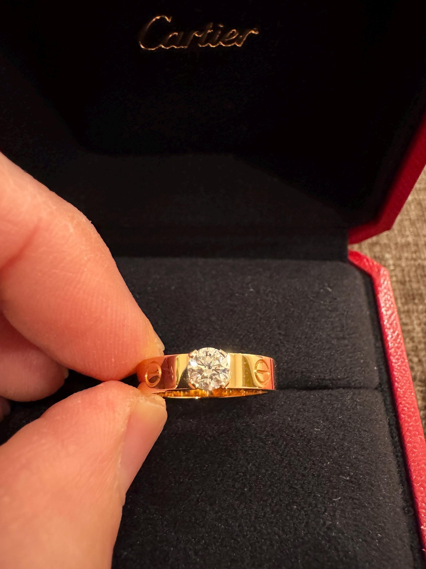 Authentic Diamond Cartier Love Ring | 18k Yellow Gold