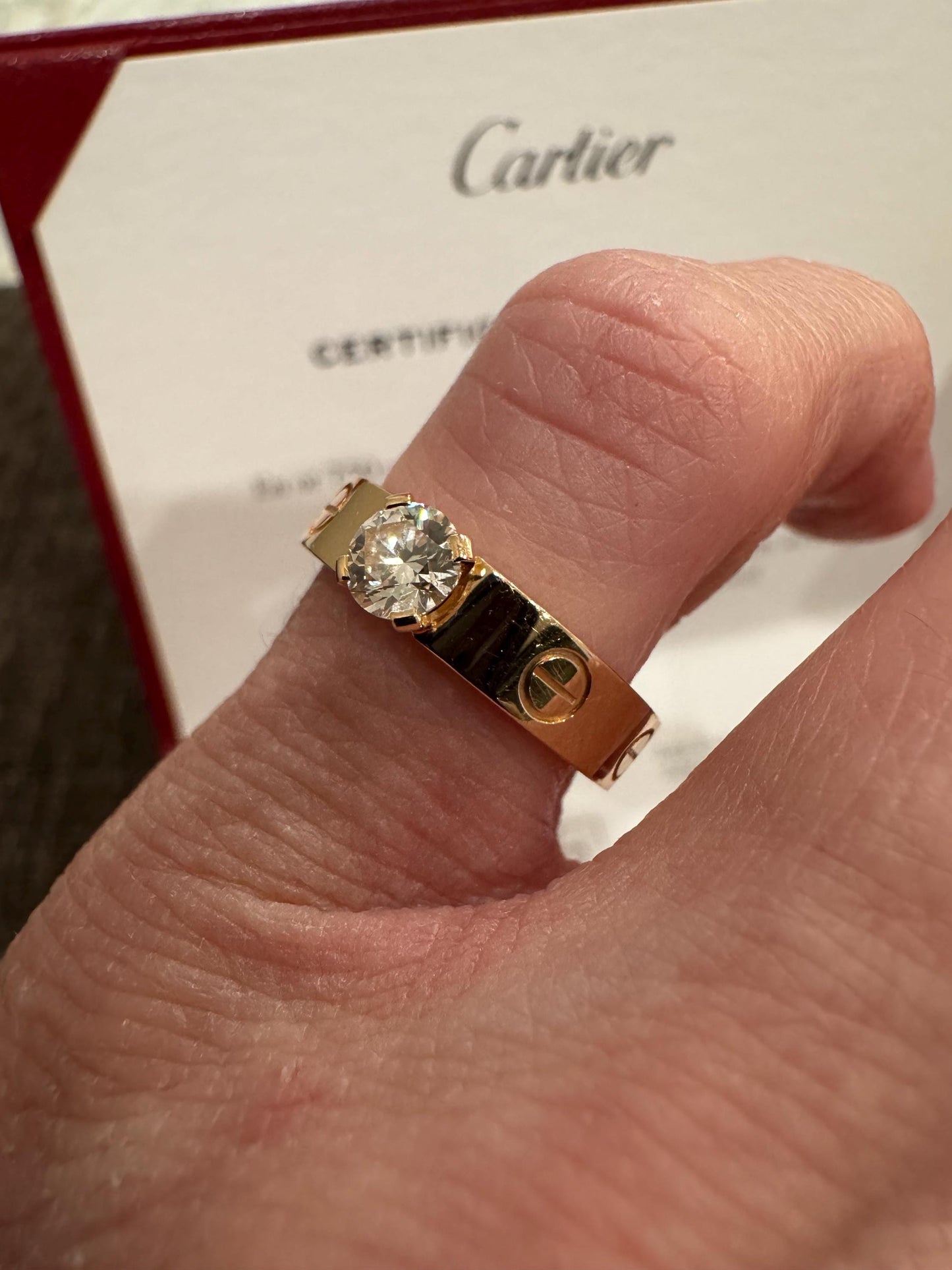 Authentic Diamond Cartier Love Ring | 18k Yellow Gold