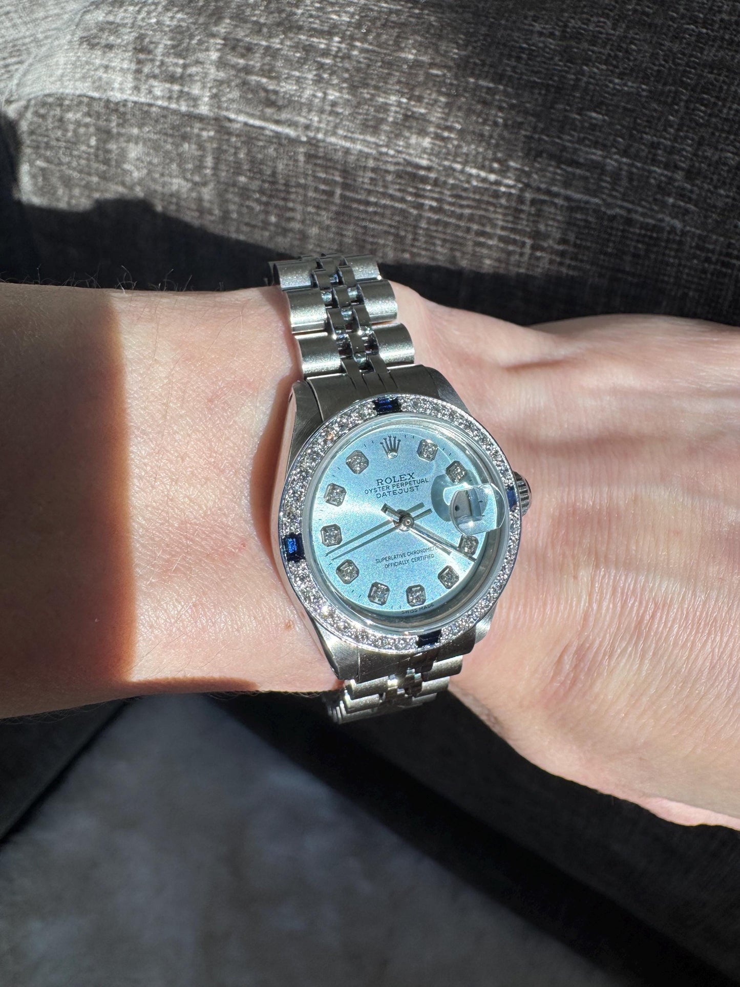 Vintage Rolex Datejust Diamond Dial & Custom Diamond Bezel | Upgraded Jubilee Bracelet | Automatic | Authenticated