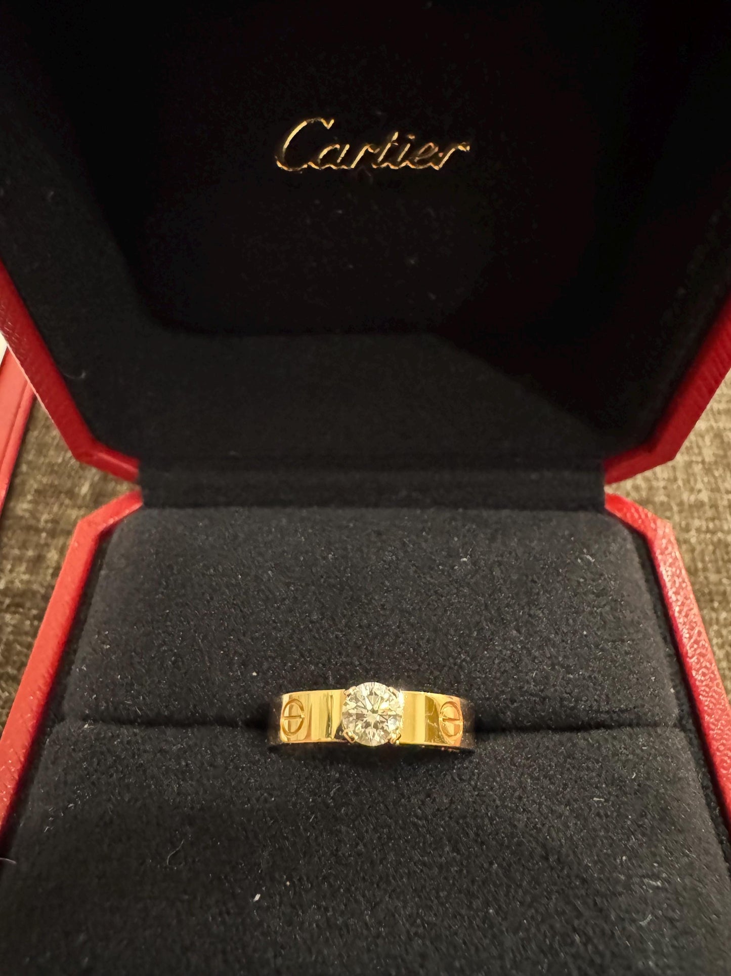Authentic Diamond Cartier Love Ring | 18k Yellow Gold