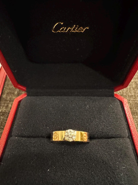 Authentic Diamond Cartier Love Ring | 18k Yellow Gold