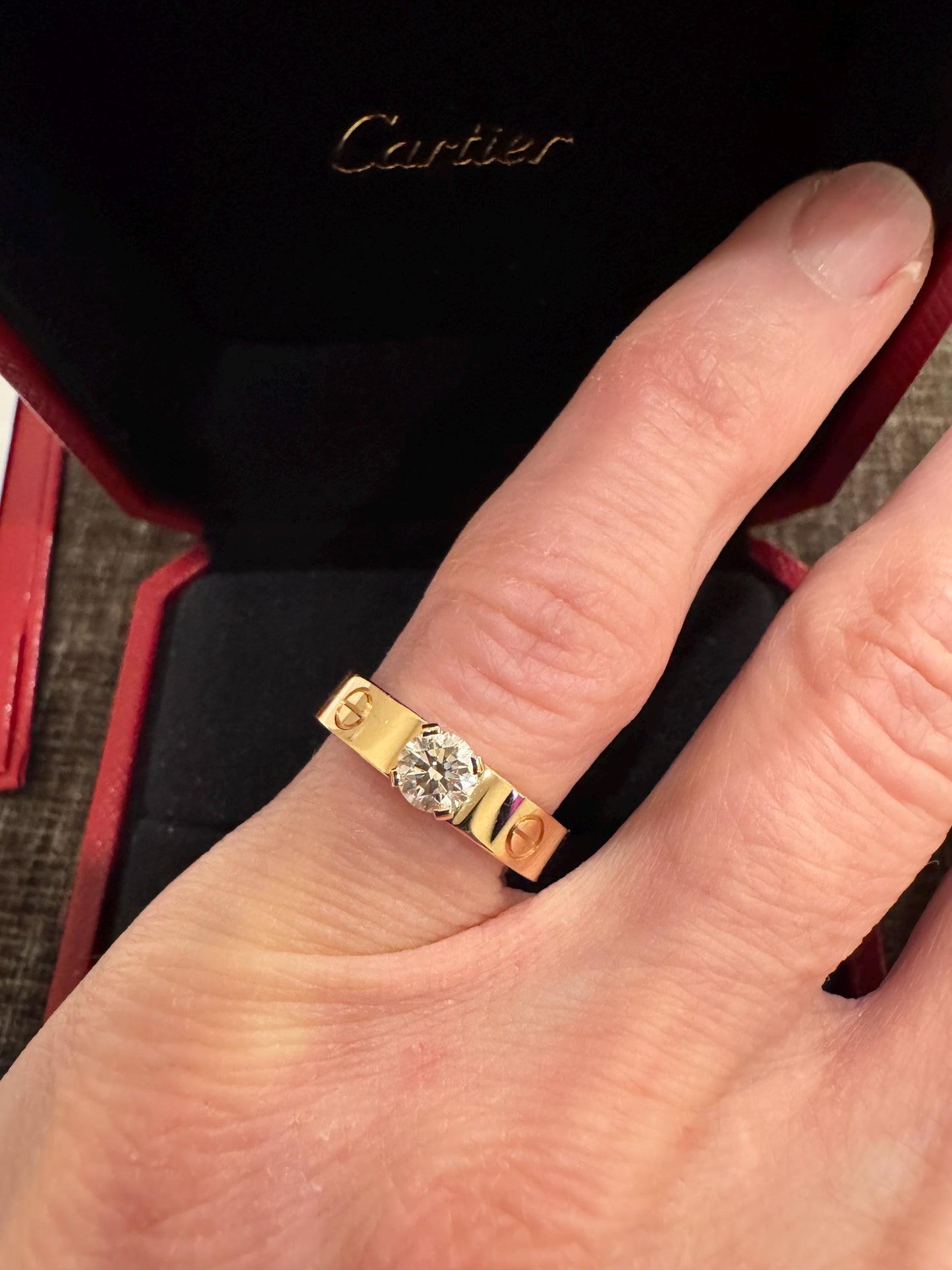 Authentic Diamond Cartier Love Ring | 18k Yellow Gold