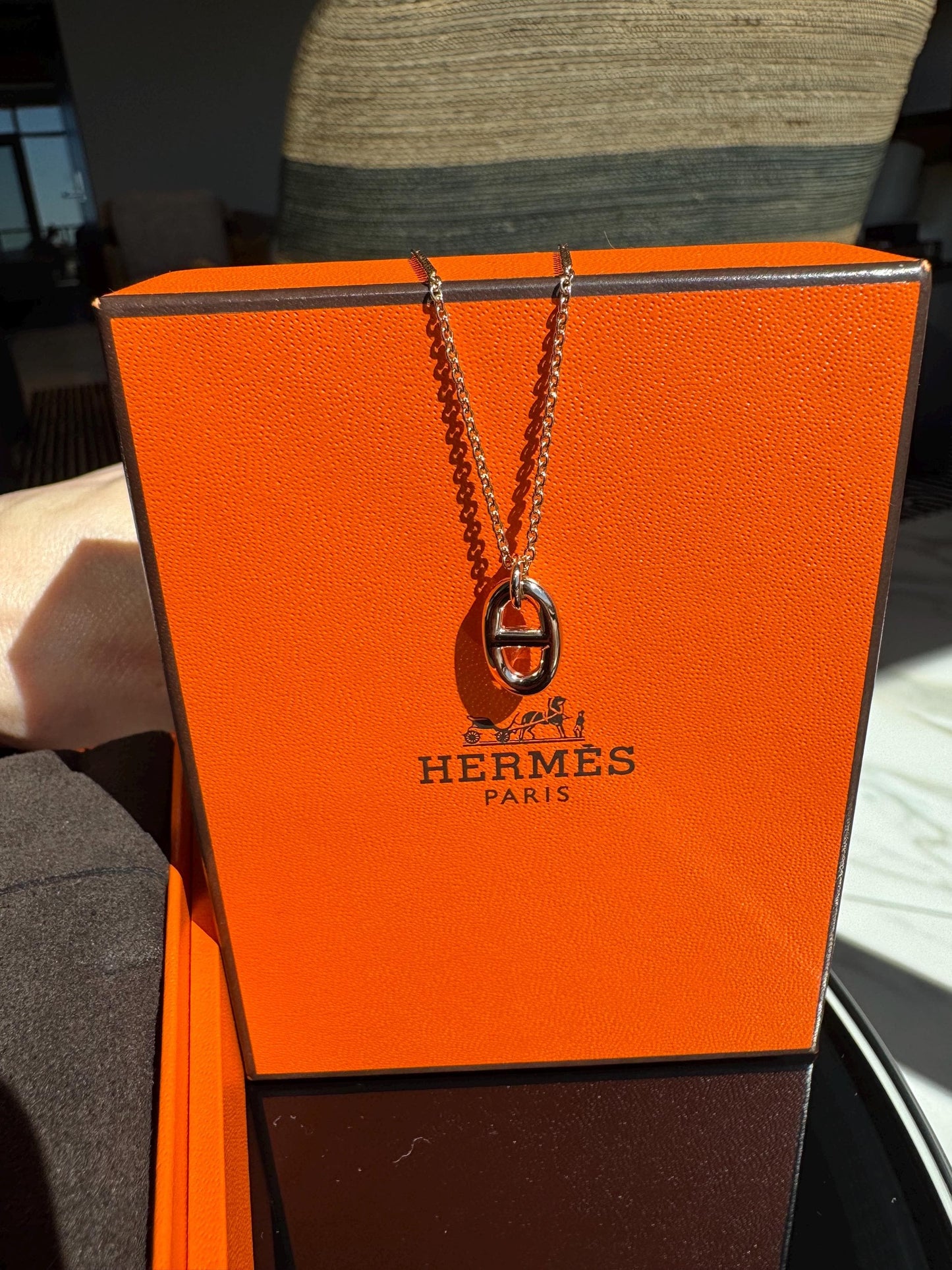 Authentic Hermès Farandole Small Model Pendant Necklace | 18k Rose Gold