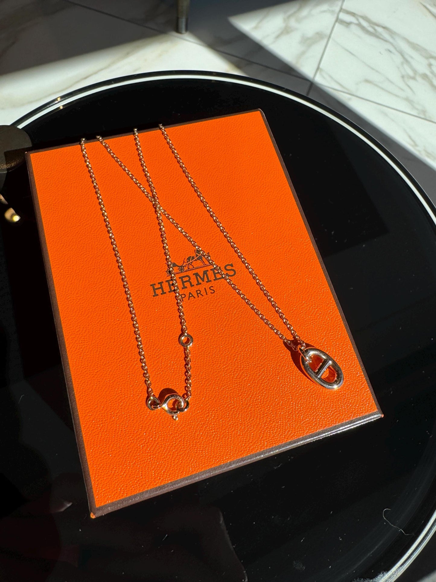 Authentic Hermès Farandole Small Model Pendant Necklace | 18k Rose Gold