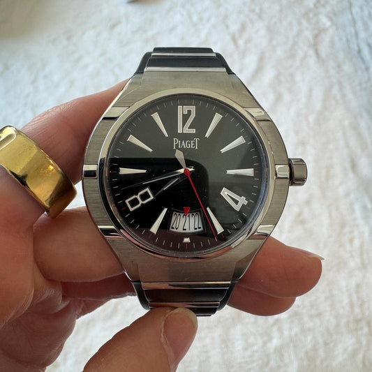 Vintage Piaget Polo FortyFive Automatic Watch | Black Dial 45mm Swiss Timepiece (Box & Papers)