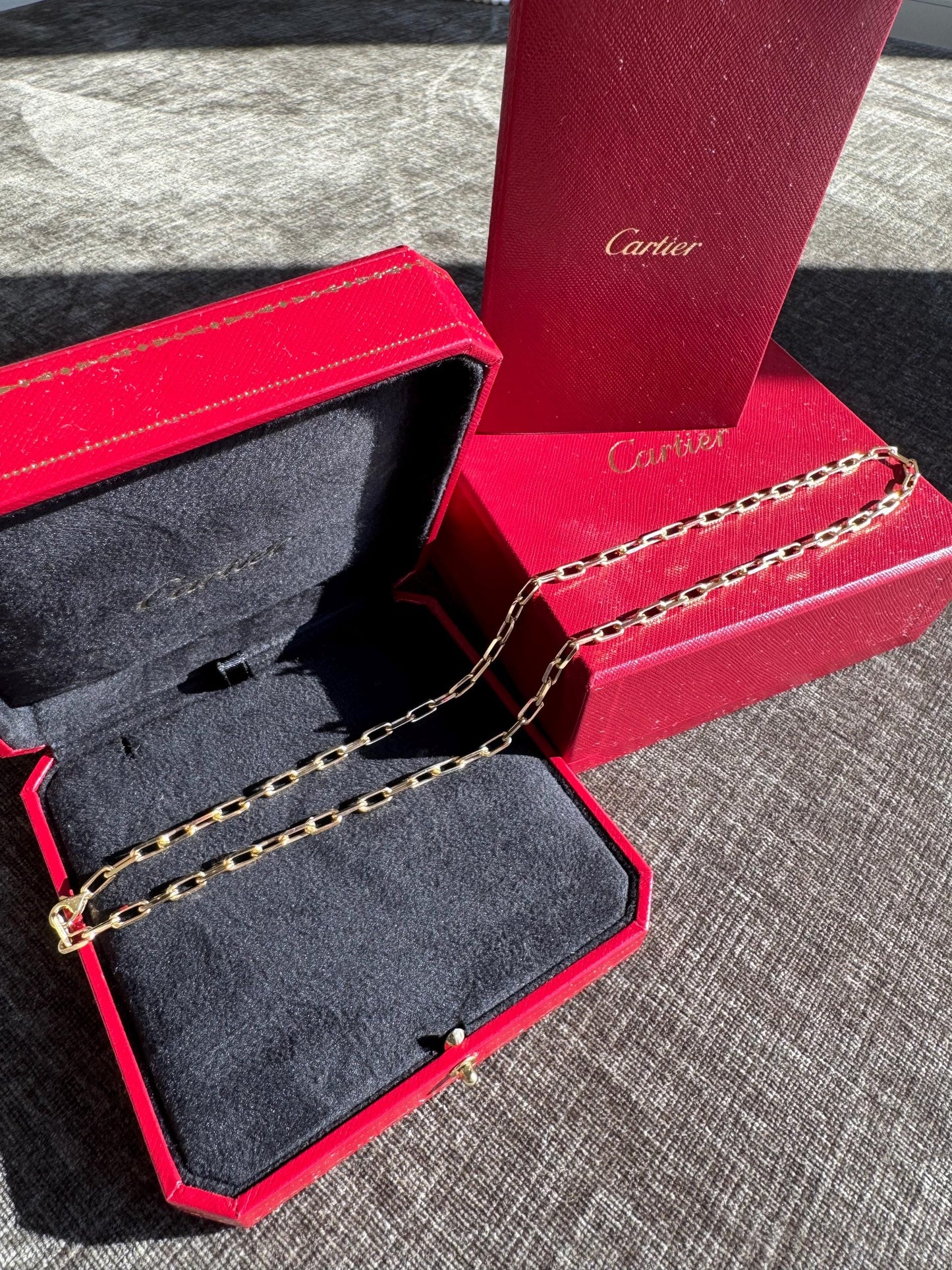 Authentic Cartier Santos Necklace 18k Yellow Gold 22” Chain | Small Model