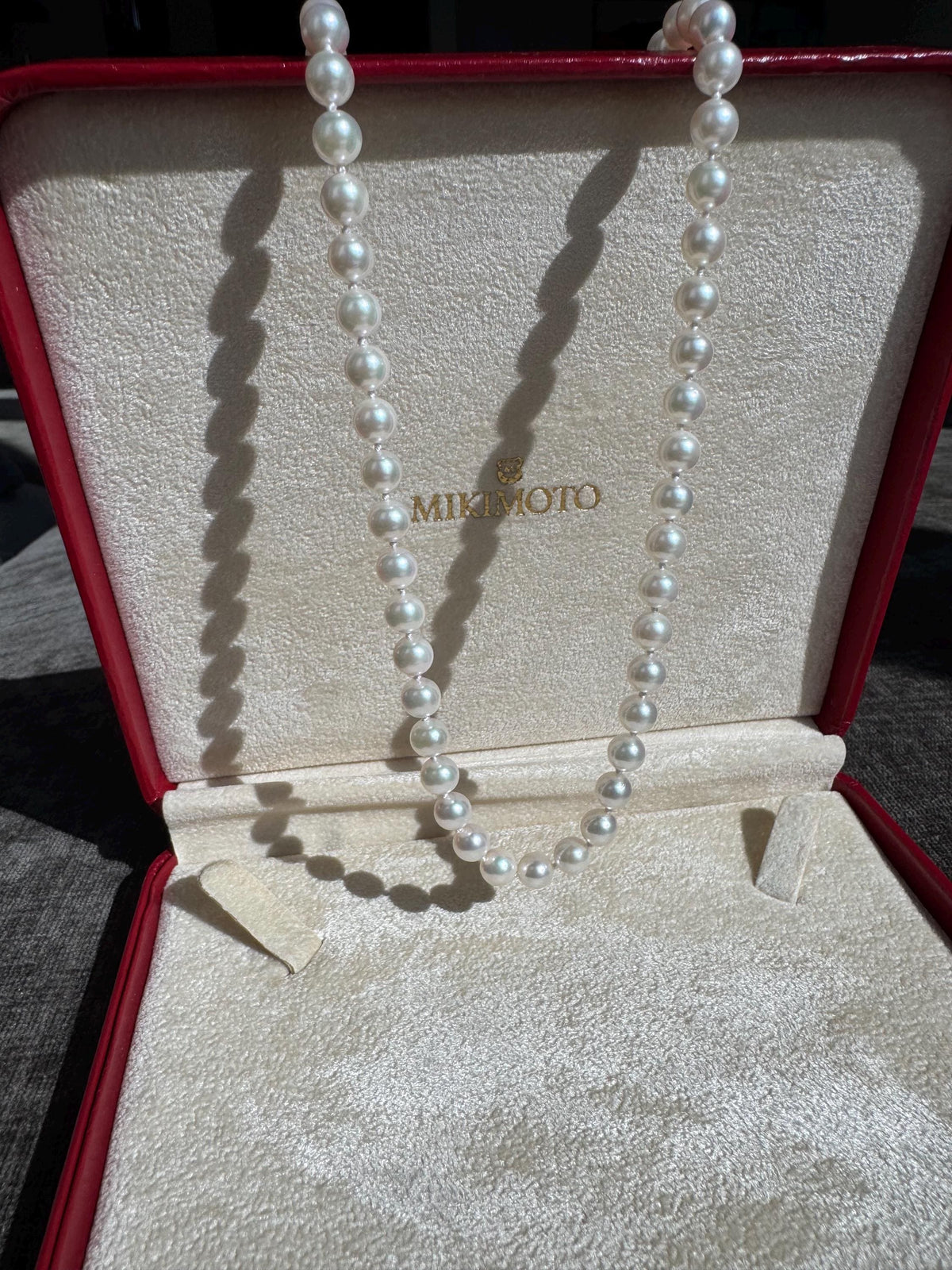 Mikimoto 18K White Gold Akoya Cultured Pearl Necklace 6-6.5mm, 24 inches