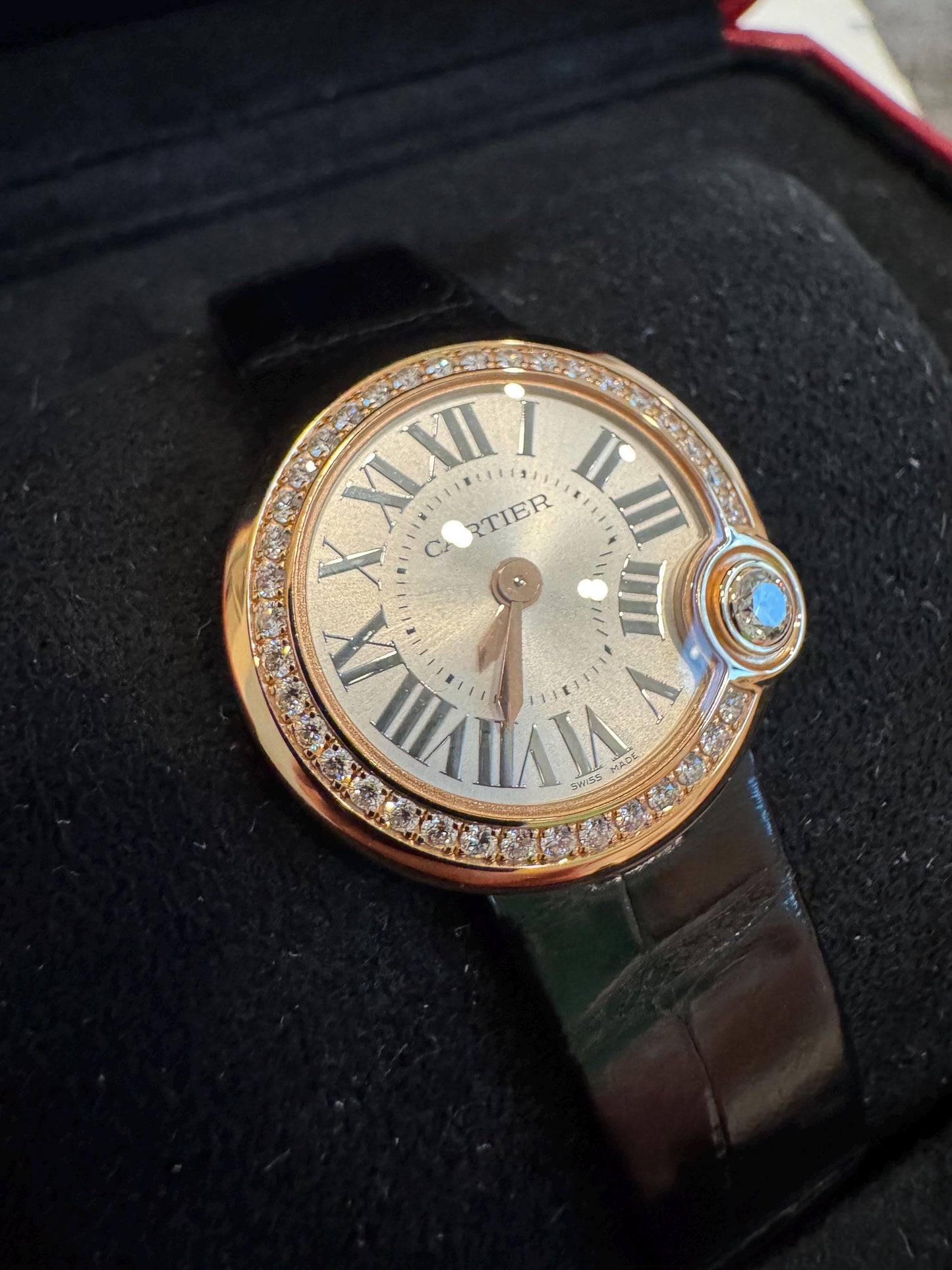 Cartier Ballon Blanc de Cartier 18k Rose Gold Diamond Watch - Full Set