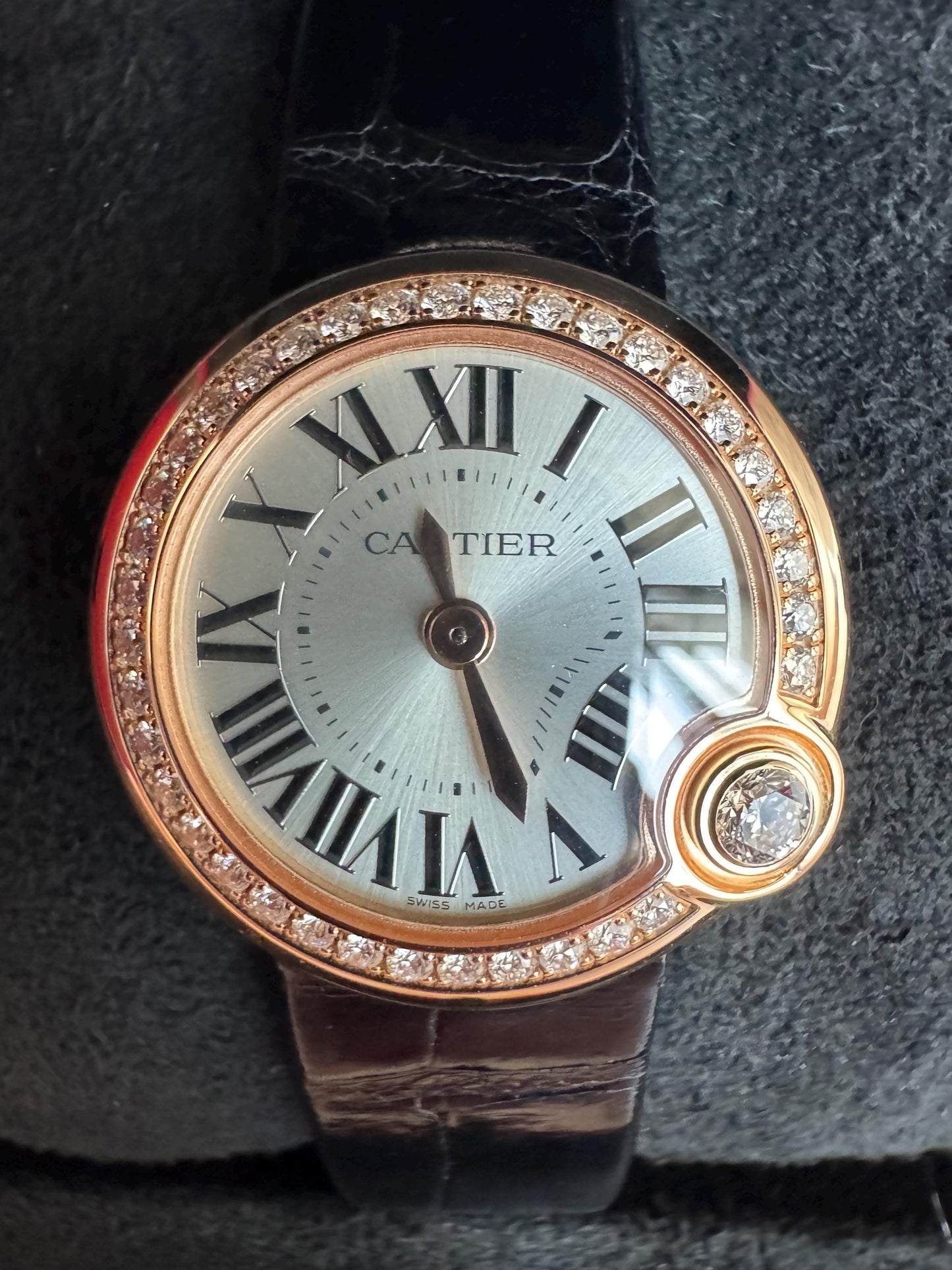 Cartier Ballon Blanc de Cartier 18k Rose Gold Diamond Watch - Full Set