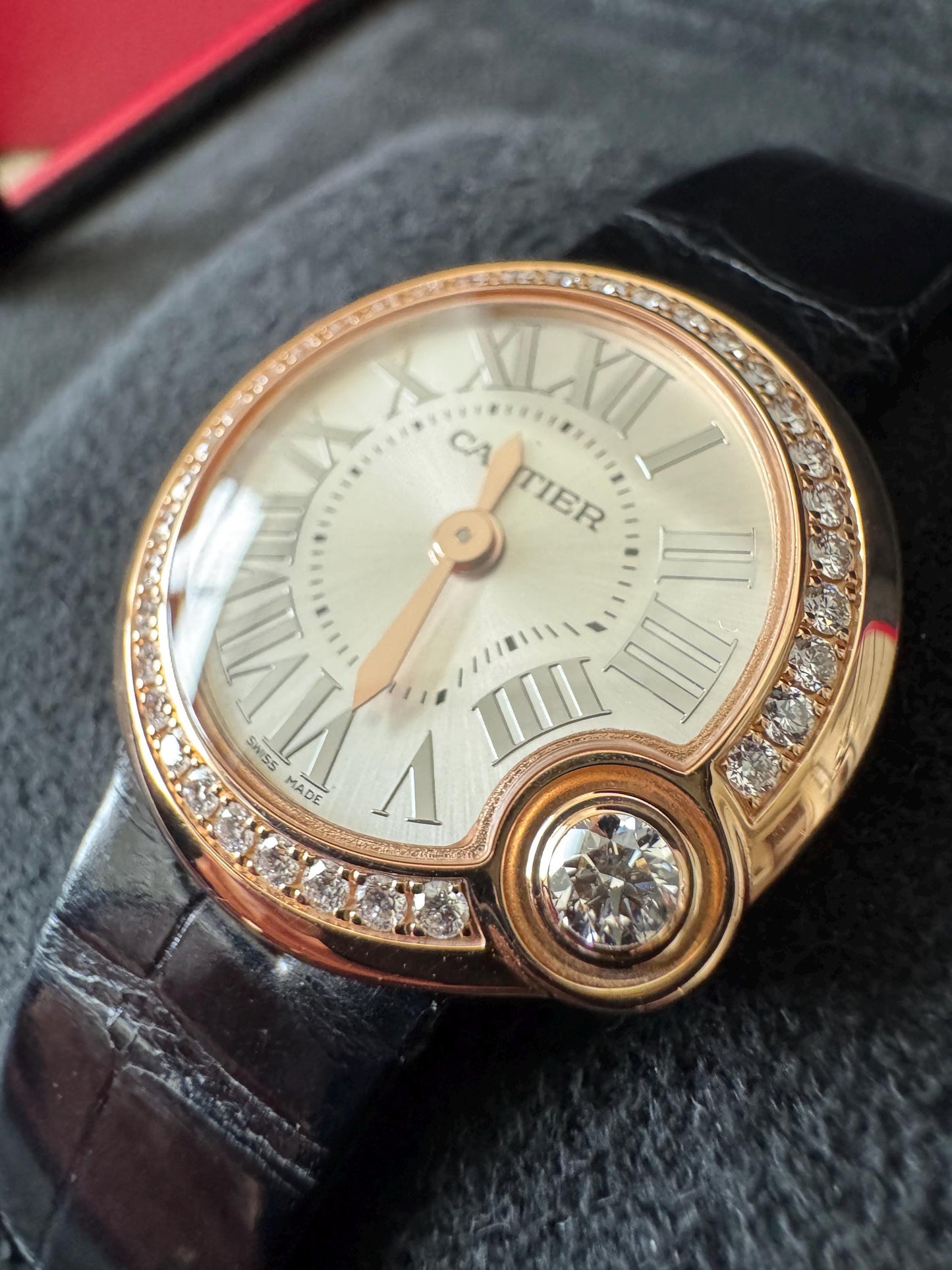 Cartier Ballon Blanc de Cartier 18k Rose Gold Diamond Watch - Full Set