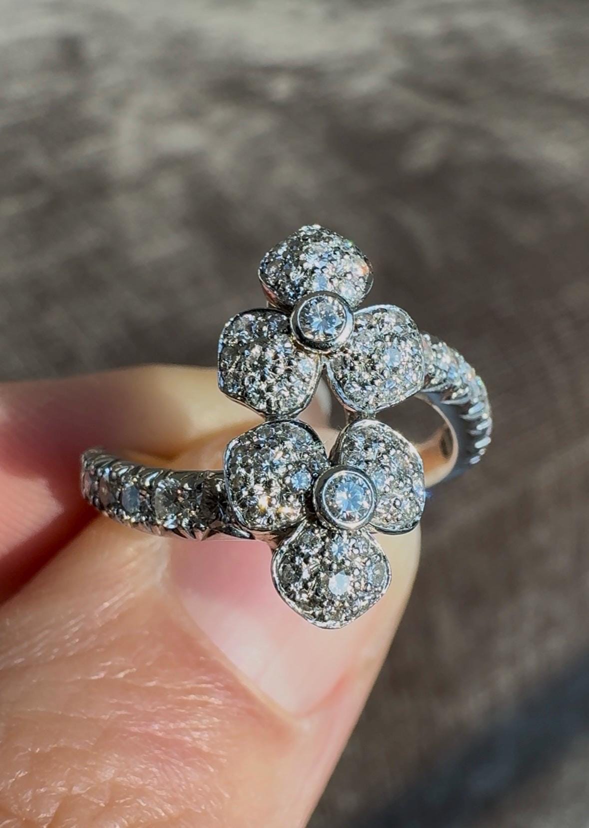 Vintage Tiffany & Co. Petal Diamond Ring in Platinum
