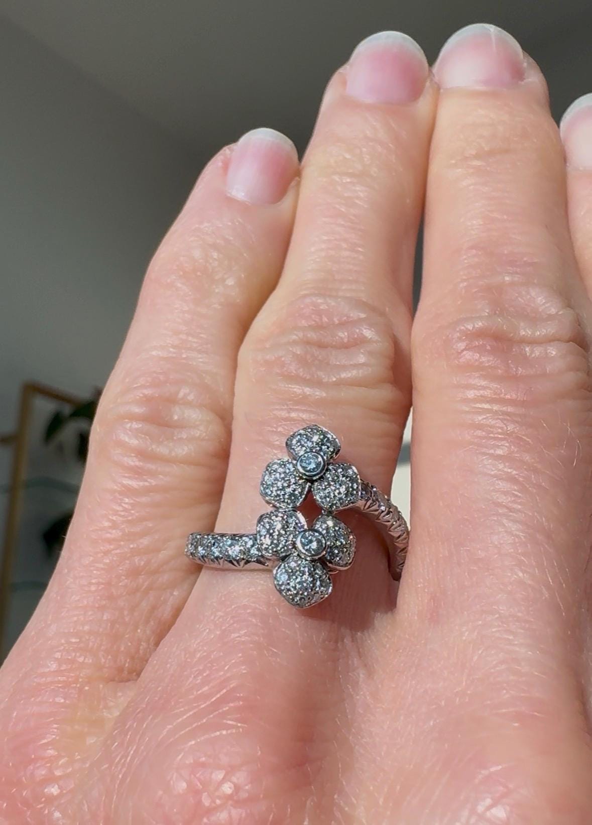 Vintage Tiffany & Co. Petal Diamond Ring in Platinum