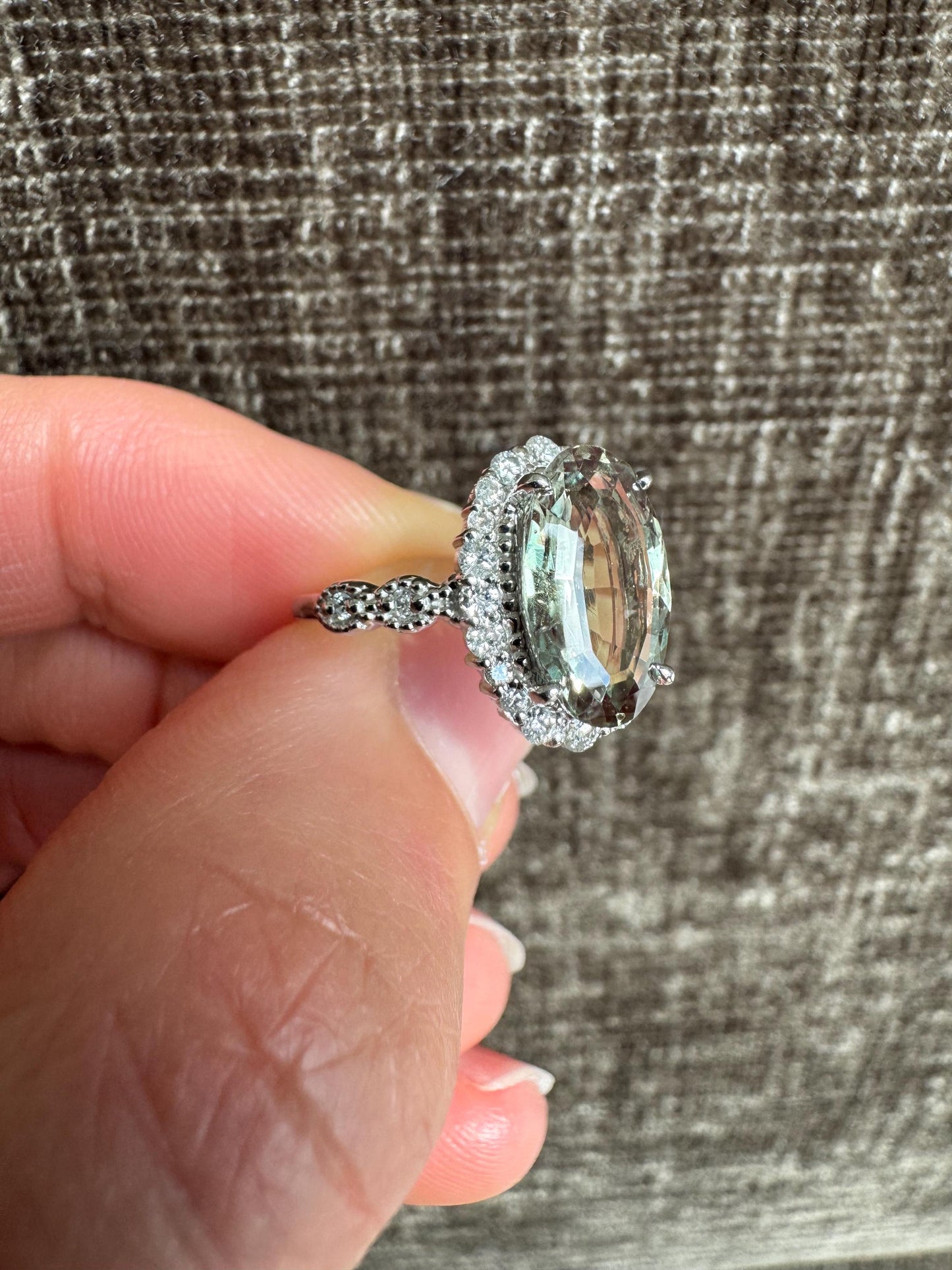 GIA Certified Natural 2.83 Carat Color Changing Alexandrite & Diamond Ring