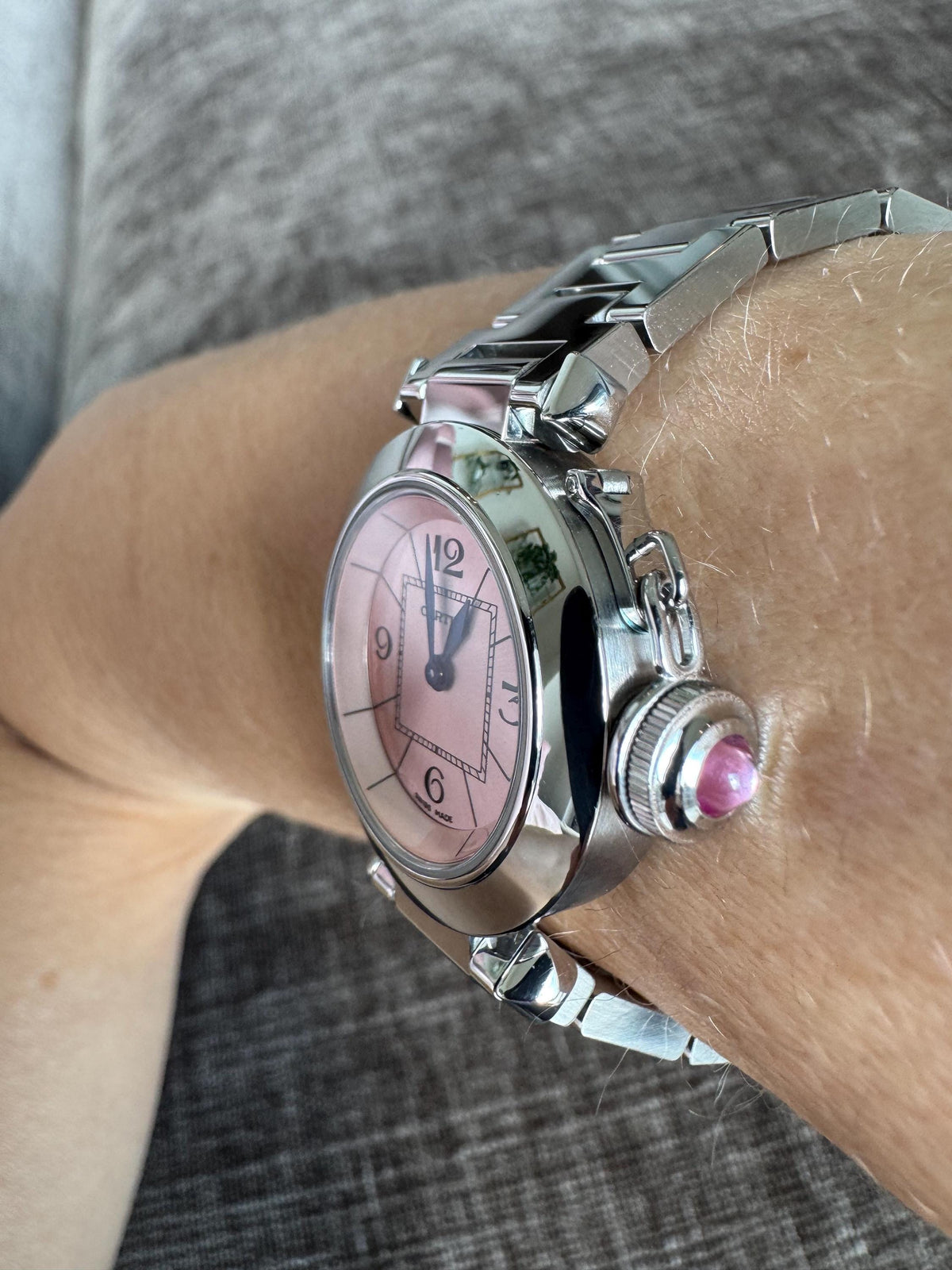 Cartier Pasha de Cartier Watch | Stainless Steel Pink Dial Swiss Quartz Ref. 2973