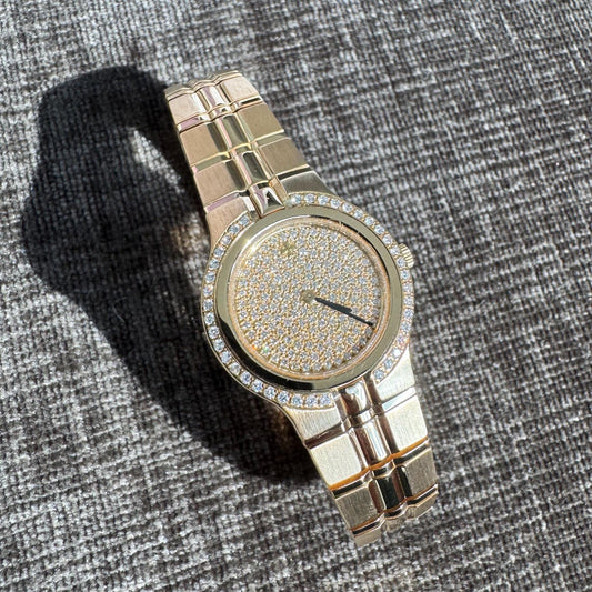 Vintage Factory Vacheron Constantin Phidias 18K Gold Diamond Pavé Dial Watch | No. 876