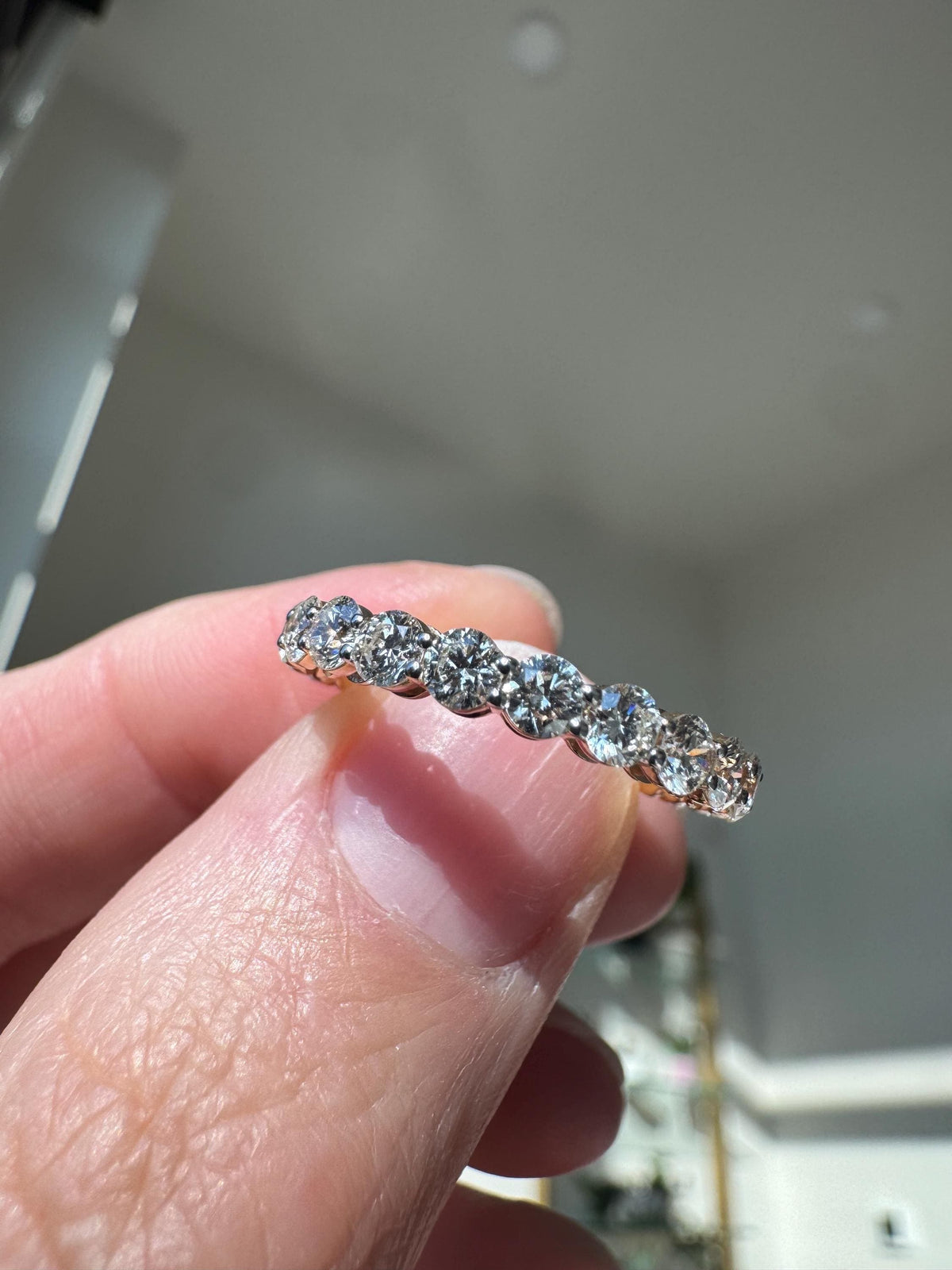 14k Yellow Gold 2.19ct Natural Diamond Eternity Band