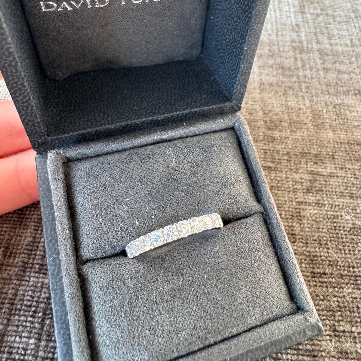 David Yurman DY Eden Platinum 1.12 CTW Diamond Eternity Band Ring